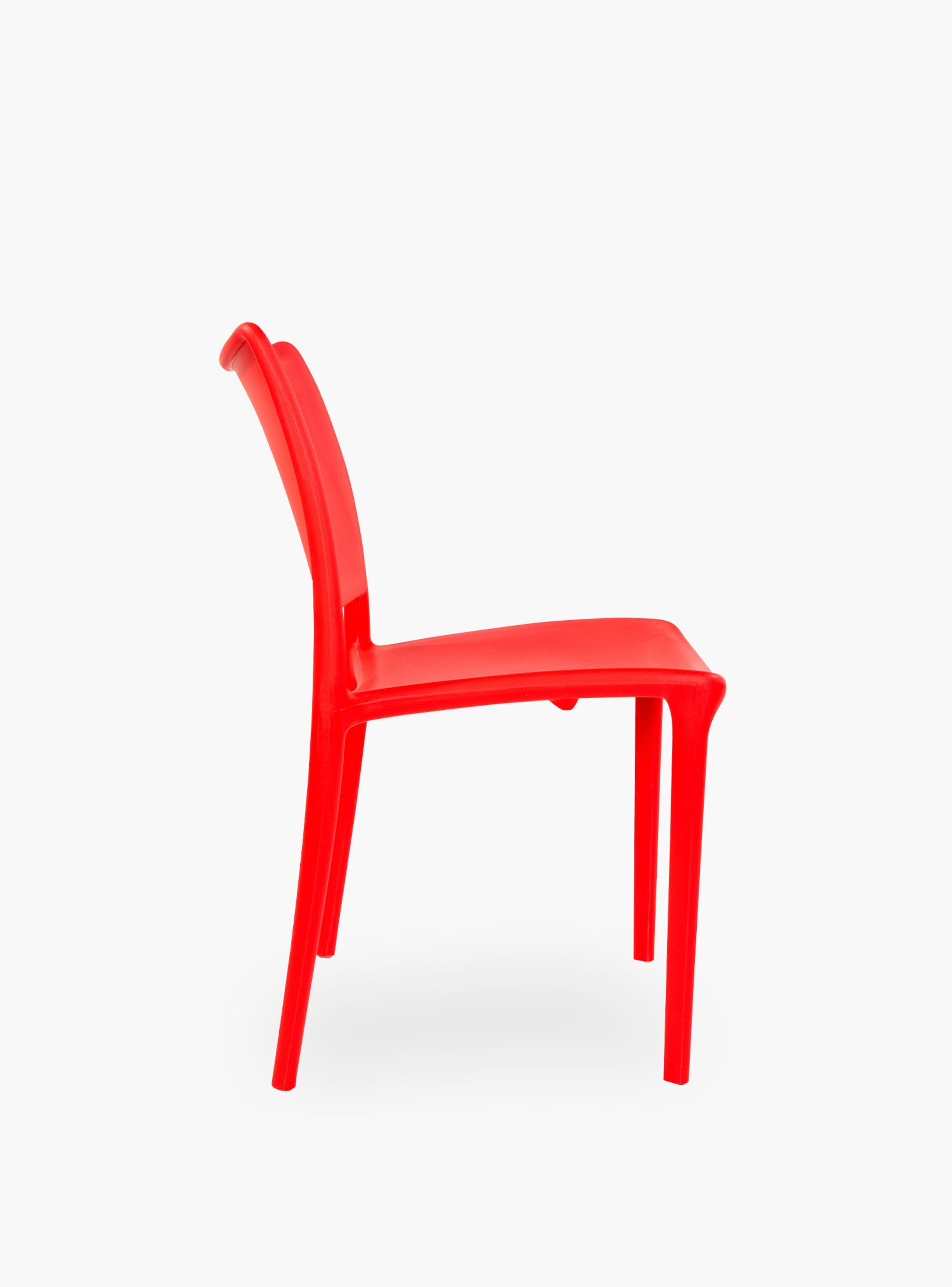 Silla plastico para exterior Todi Rojo-2