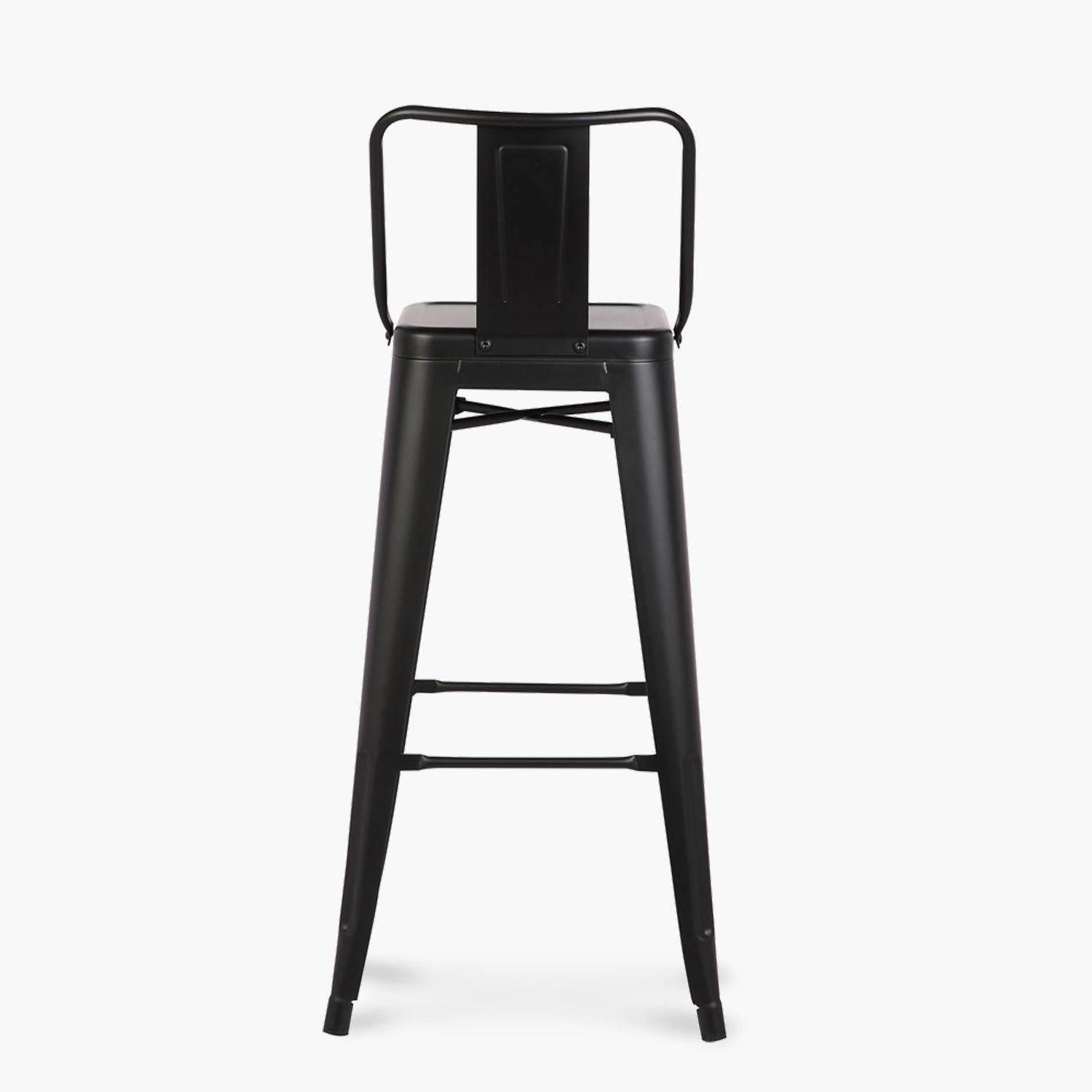 Pack 4 Tolix Taburetes c/resp 77 Metal Negro-4