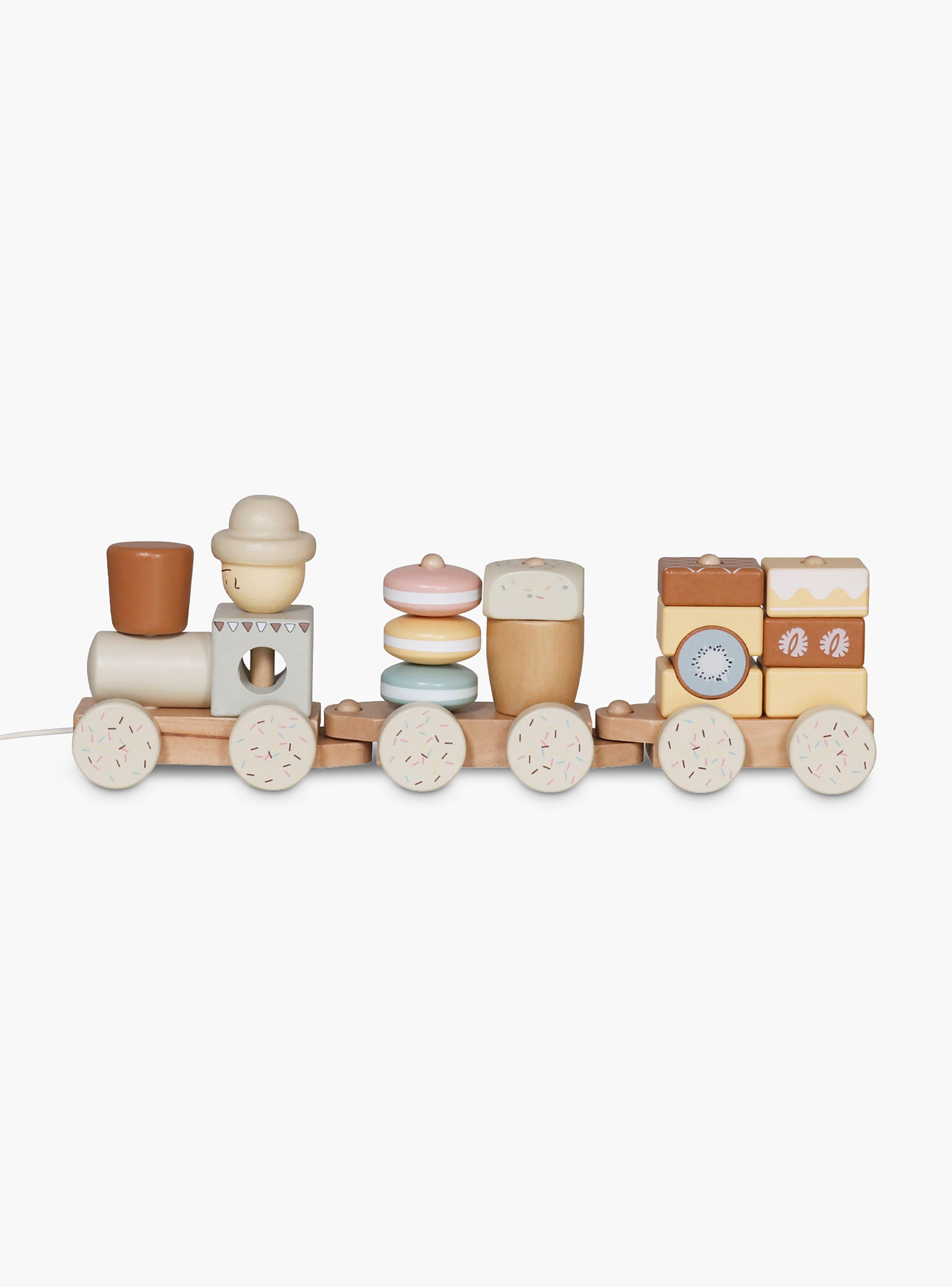 Tren Infantil de Madera Multicolor-2
