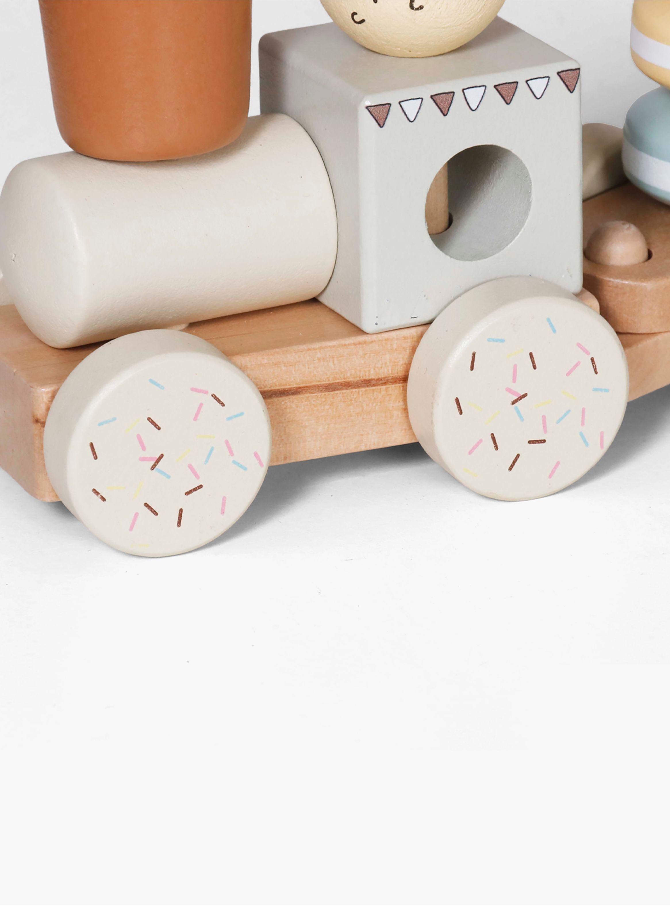 Tren Infantil de Madera Multicolor-3