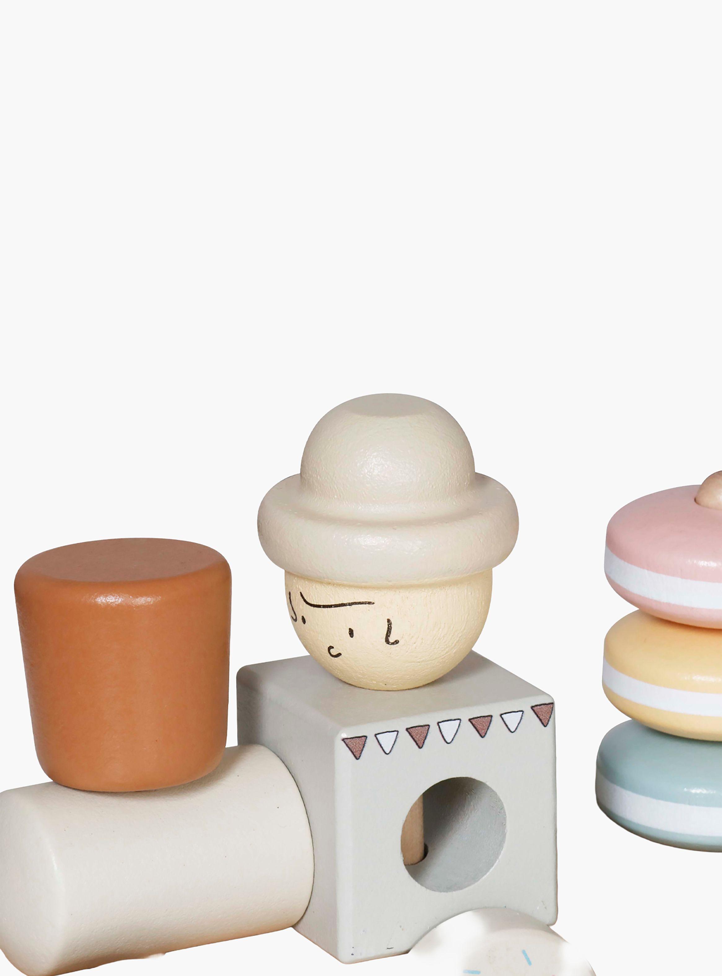 Tren Infantil de Madera Multicolor-4