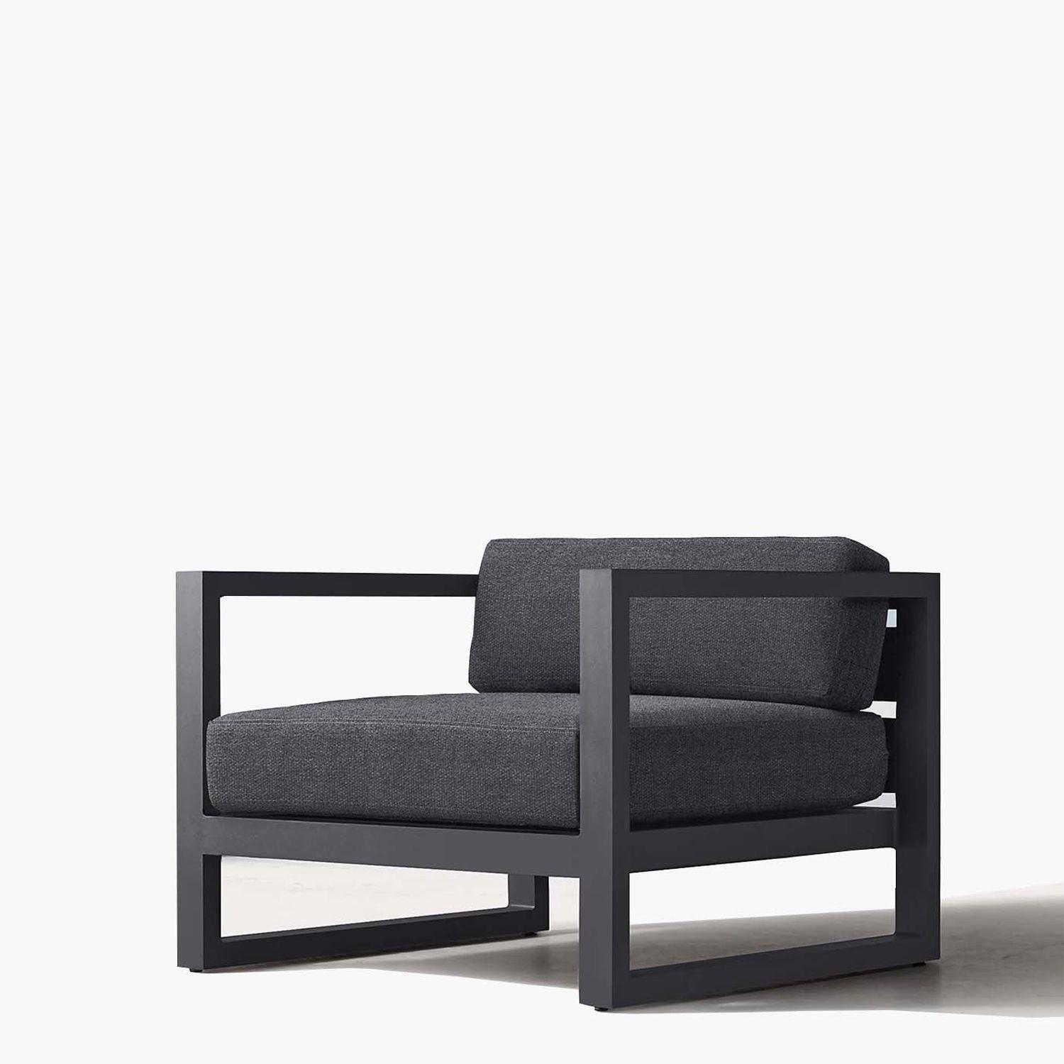 Sillón Terraza 1C Montego Gris Oscuro-1