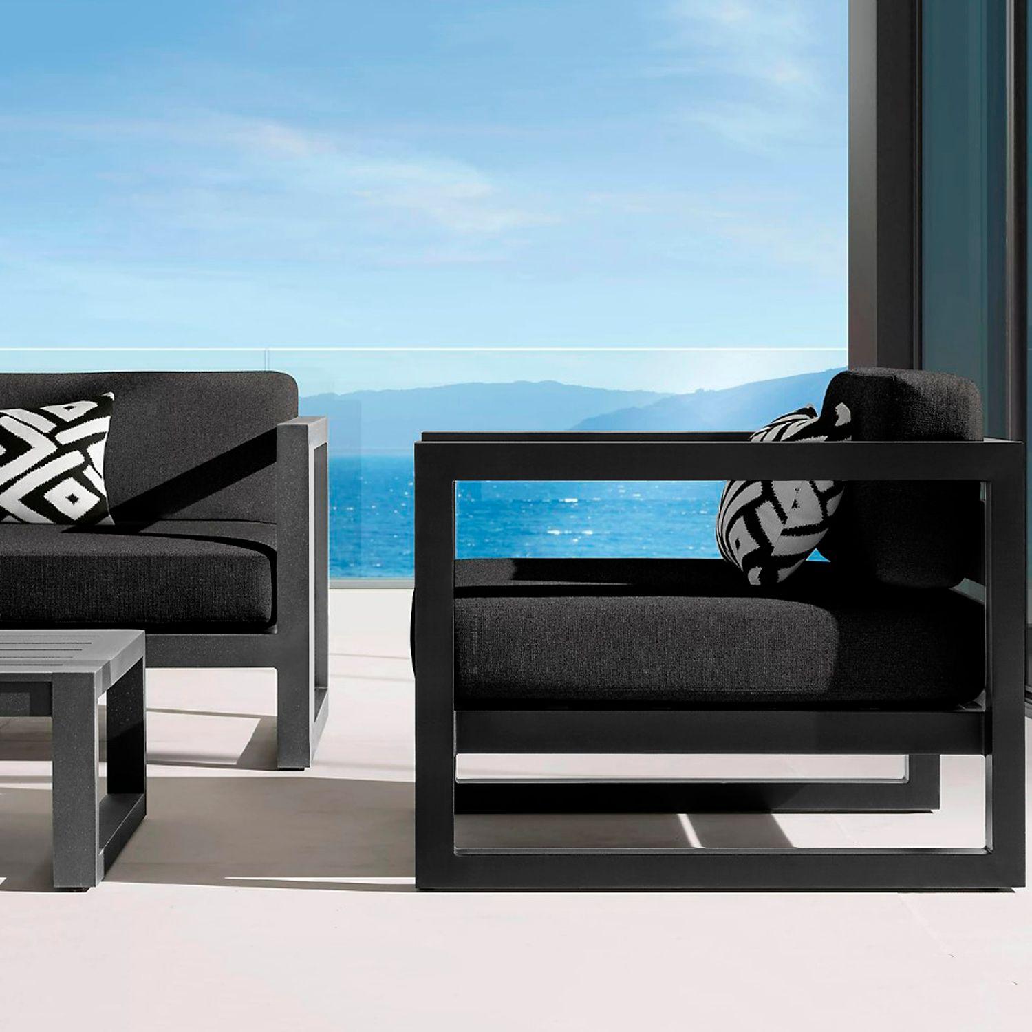 Sillón Terraza 1C Montego Gris Oscuro-2