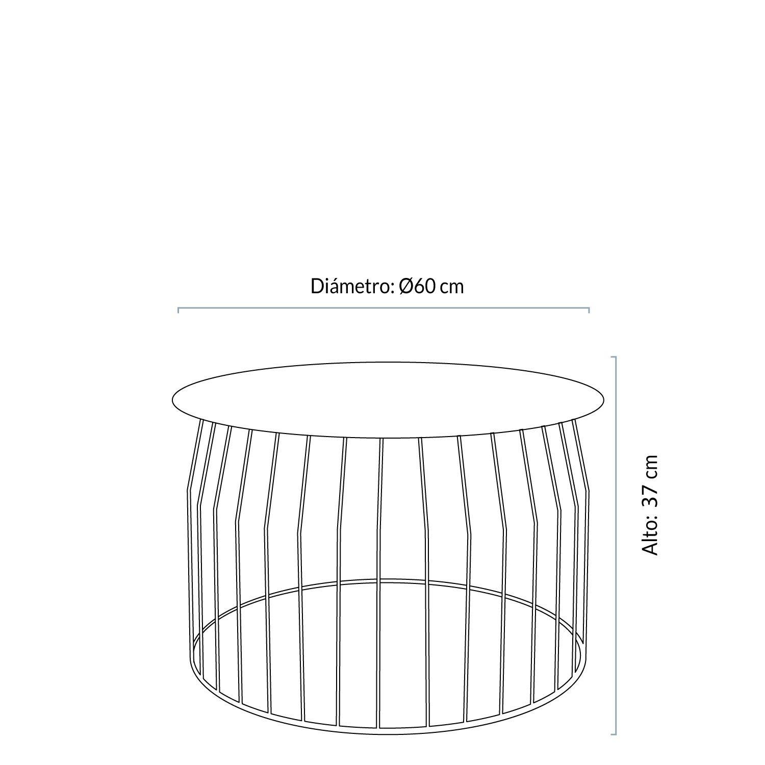 Mesa de Centro Wire DIAM 60 Negro-3