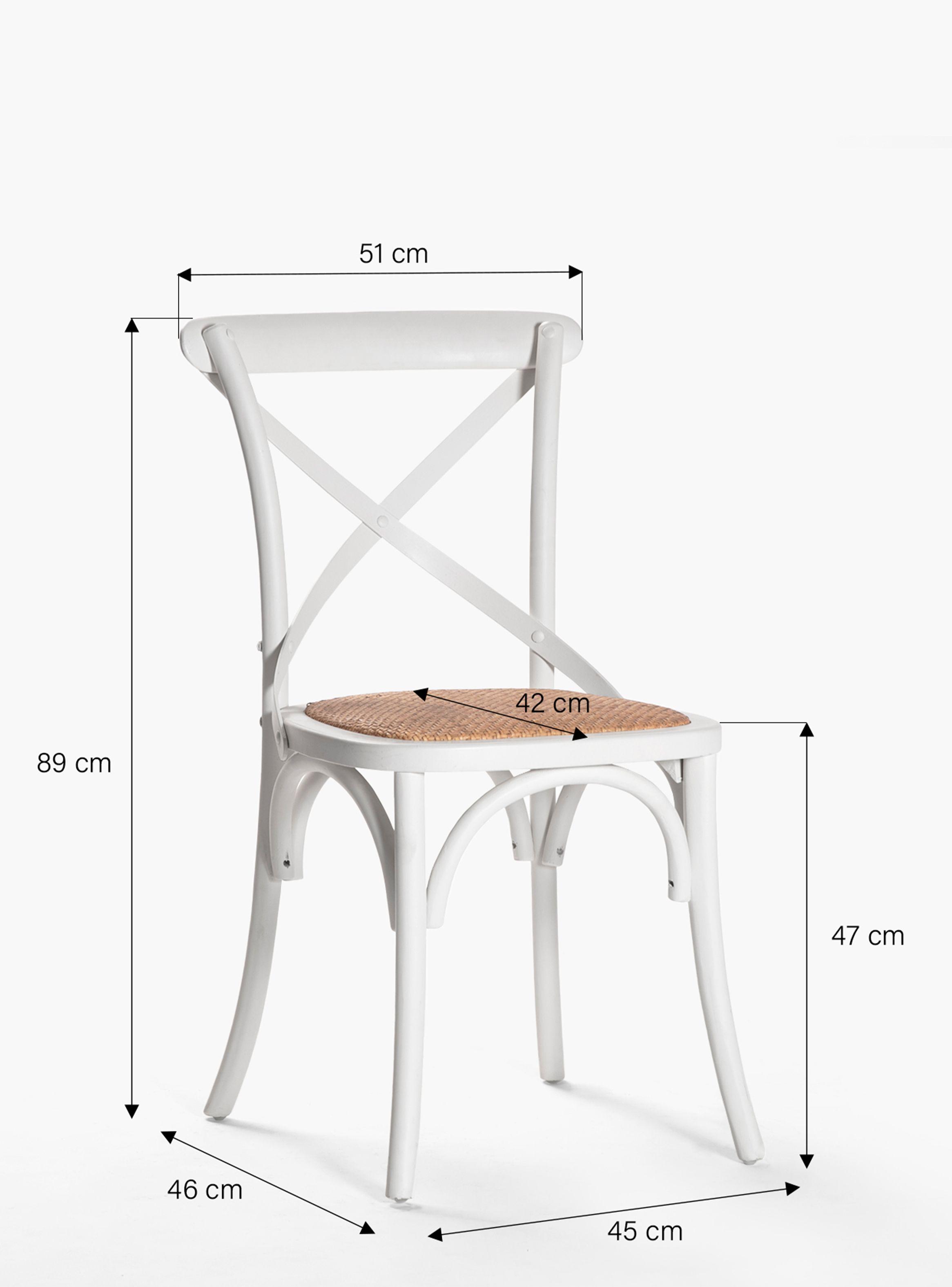 Silla Madera Tradition Rattan Blanco-6