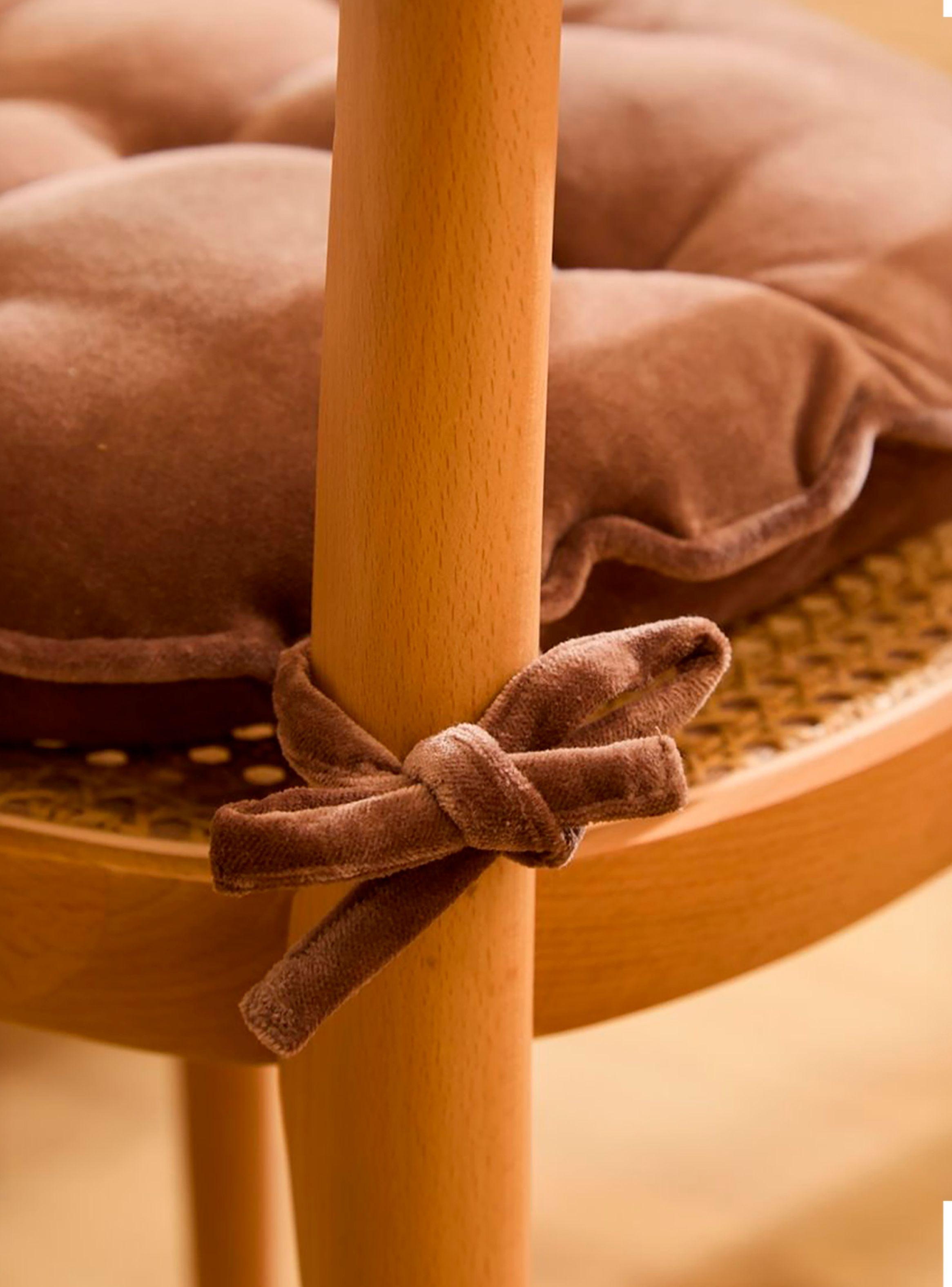 Cojín de Silla Velur Diam 40 Café-3