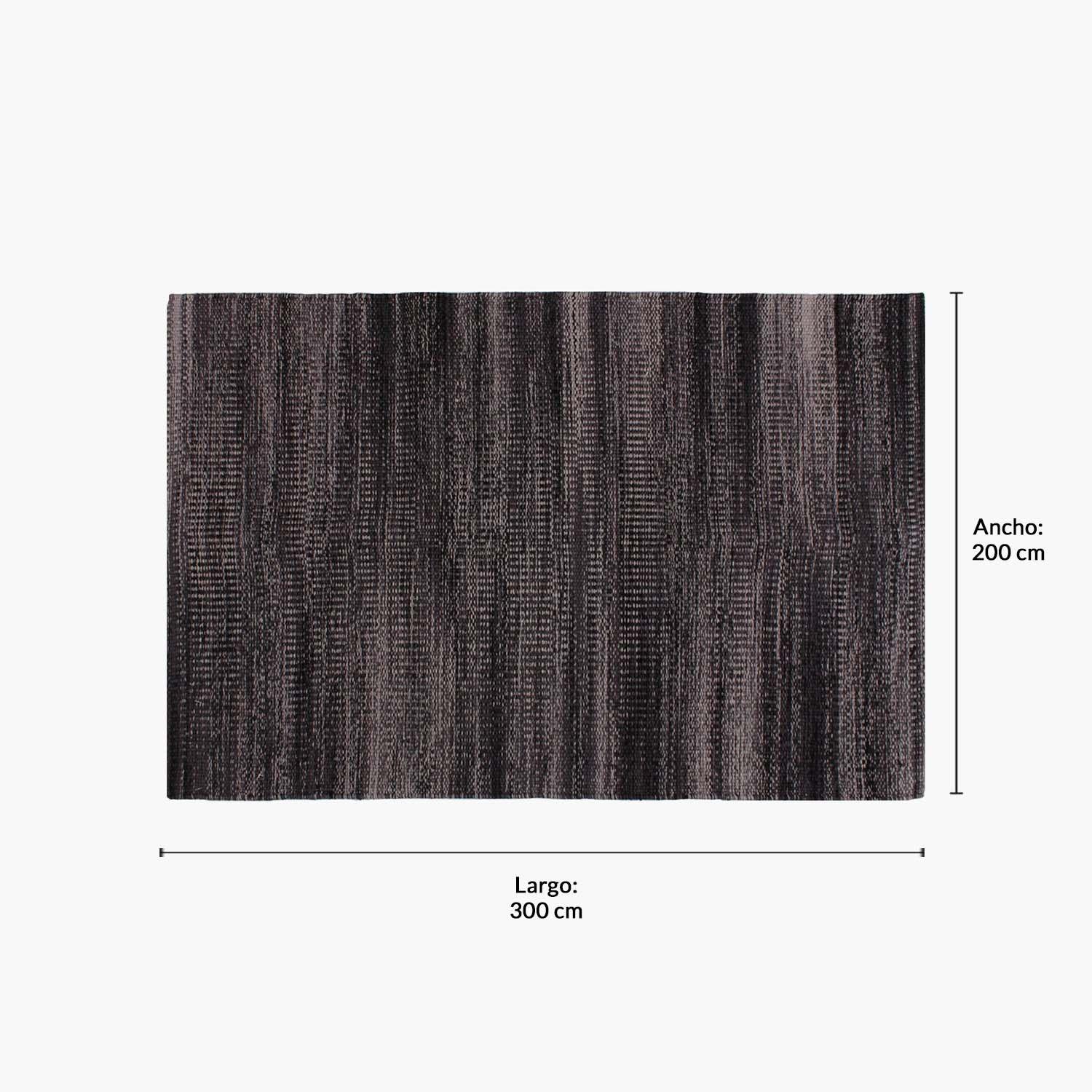 Alfombra Algodon Siwa 200x300 Negro-4