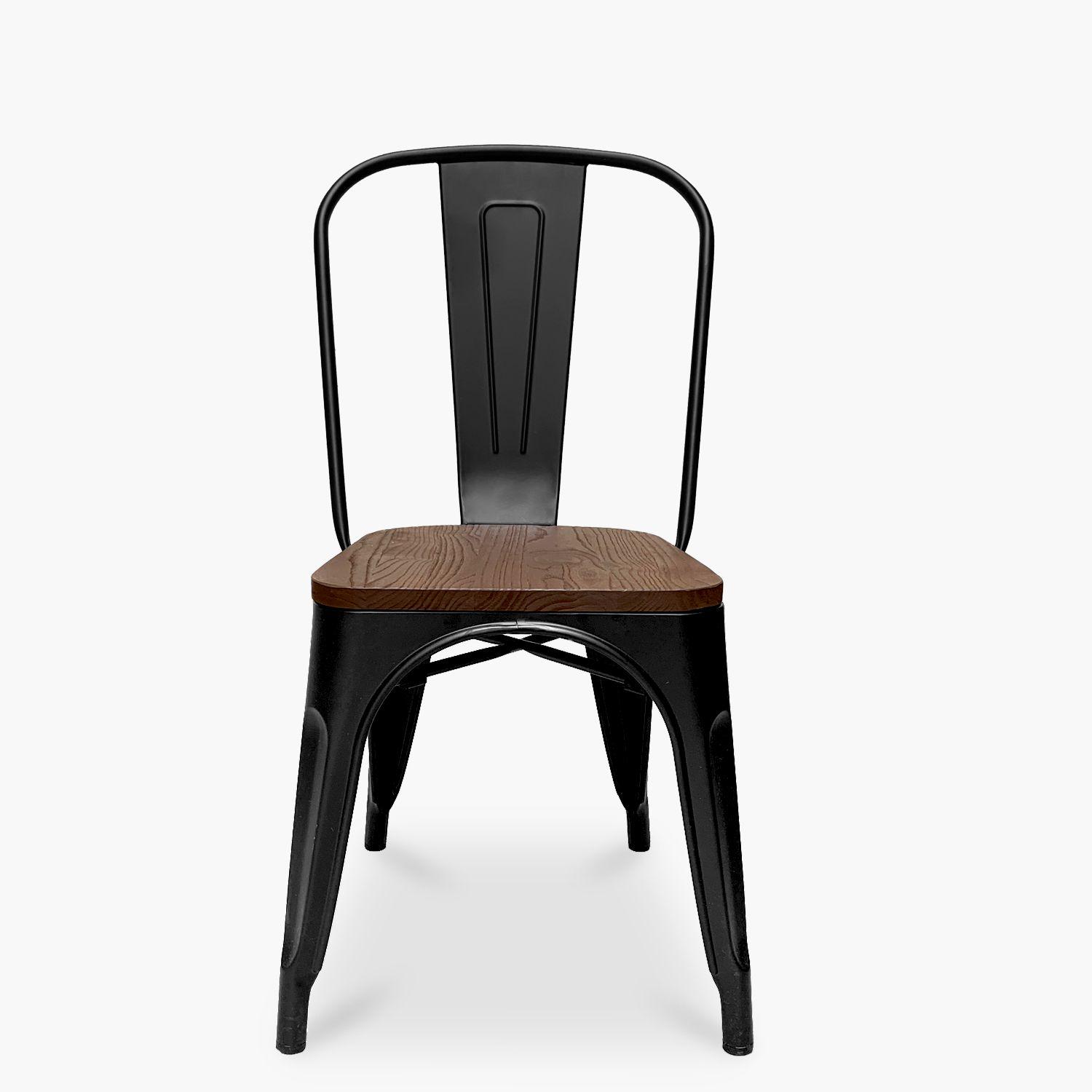 Silla Tolix Madera Negro/Chocolate-0