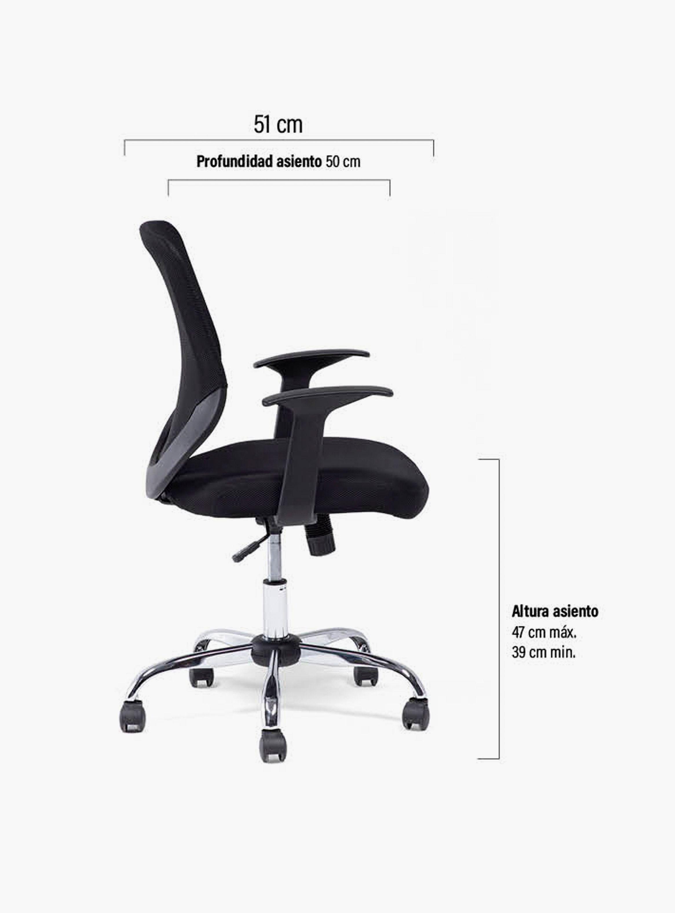 Silla Escritorio Bend Cromada Br Fijo-9
