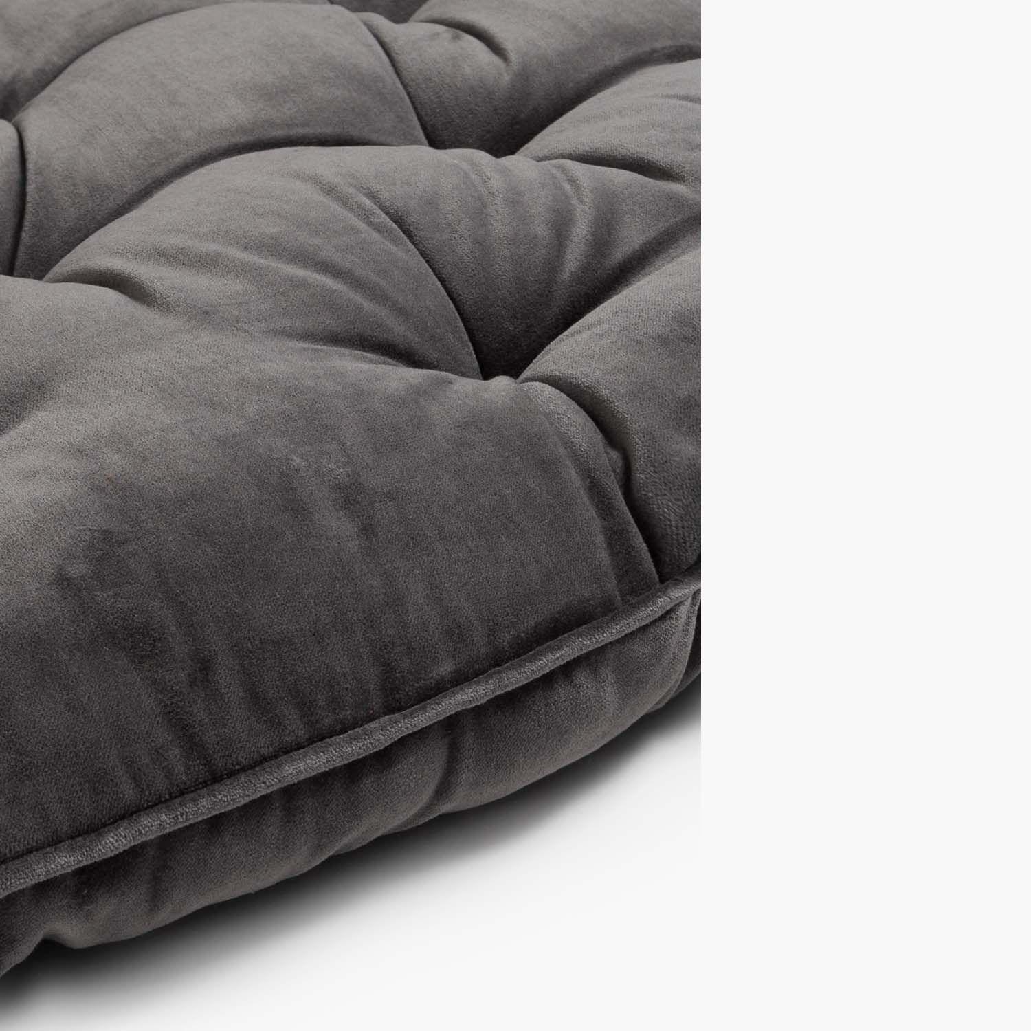 Respaldo de cama acolchado Velur 60x180 Negro-2