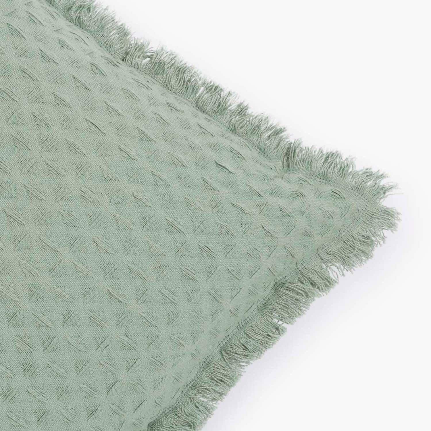 Funda Cojín Algodón Panal 60x60 Verde-1