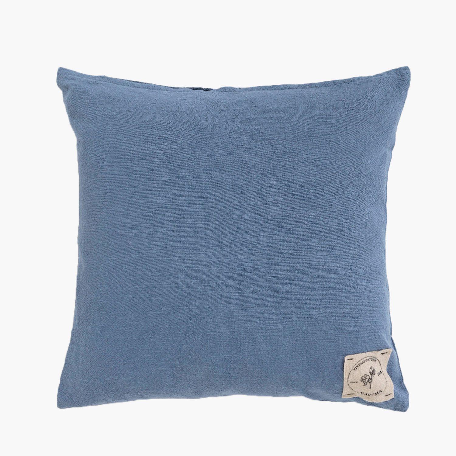 Funda Cojin Algodon Gavema 45x45 Azul-0