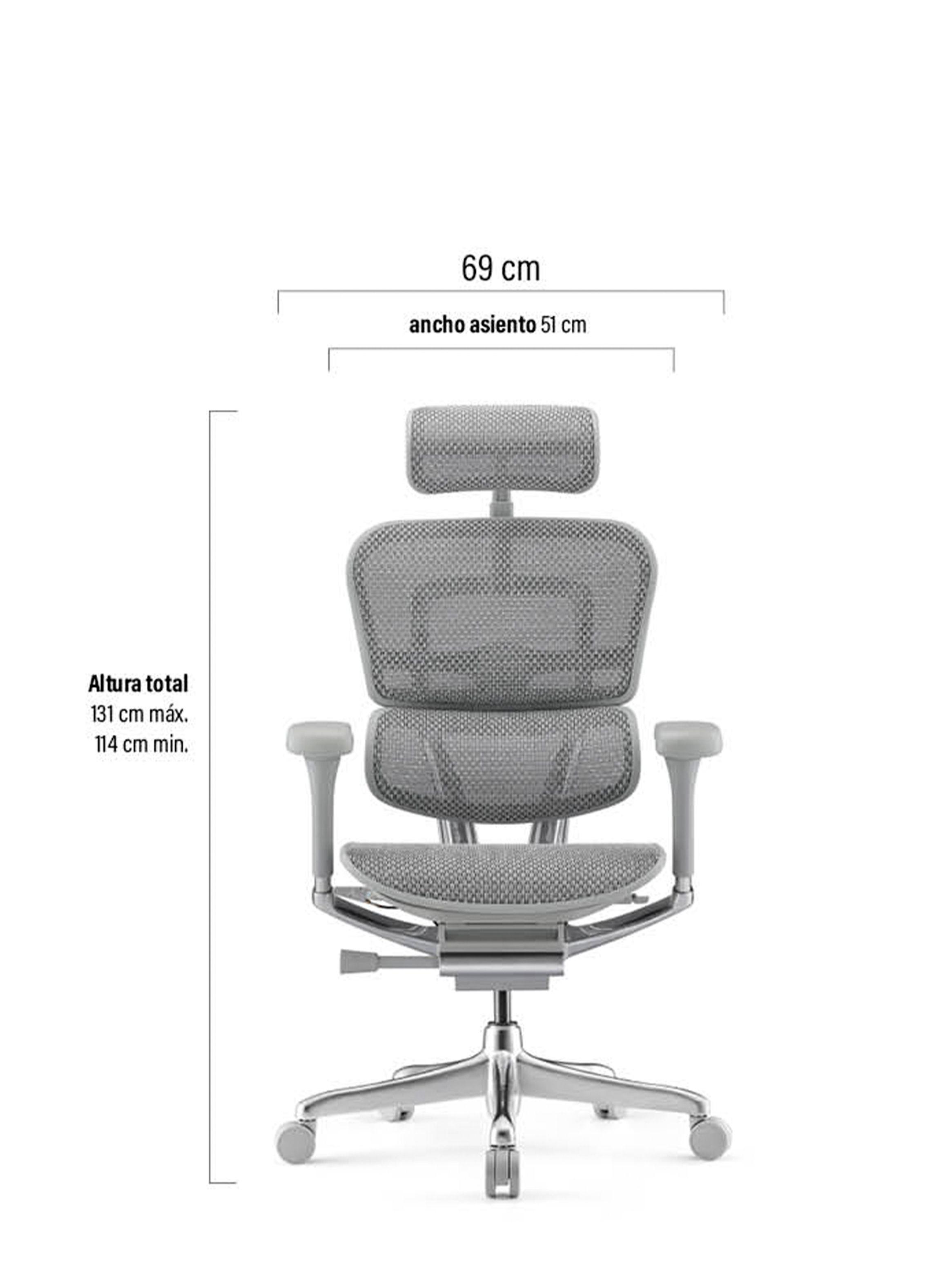 Silla Ergohuman Elite 2 Gris Claro-5