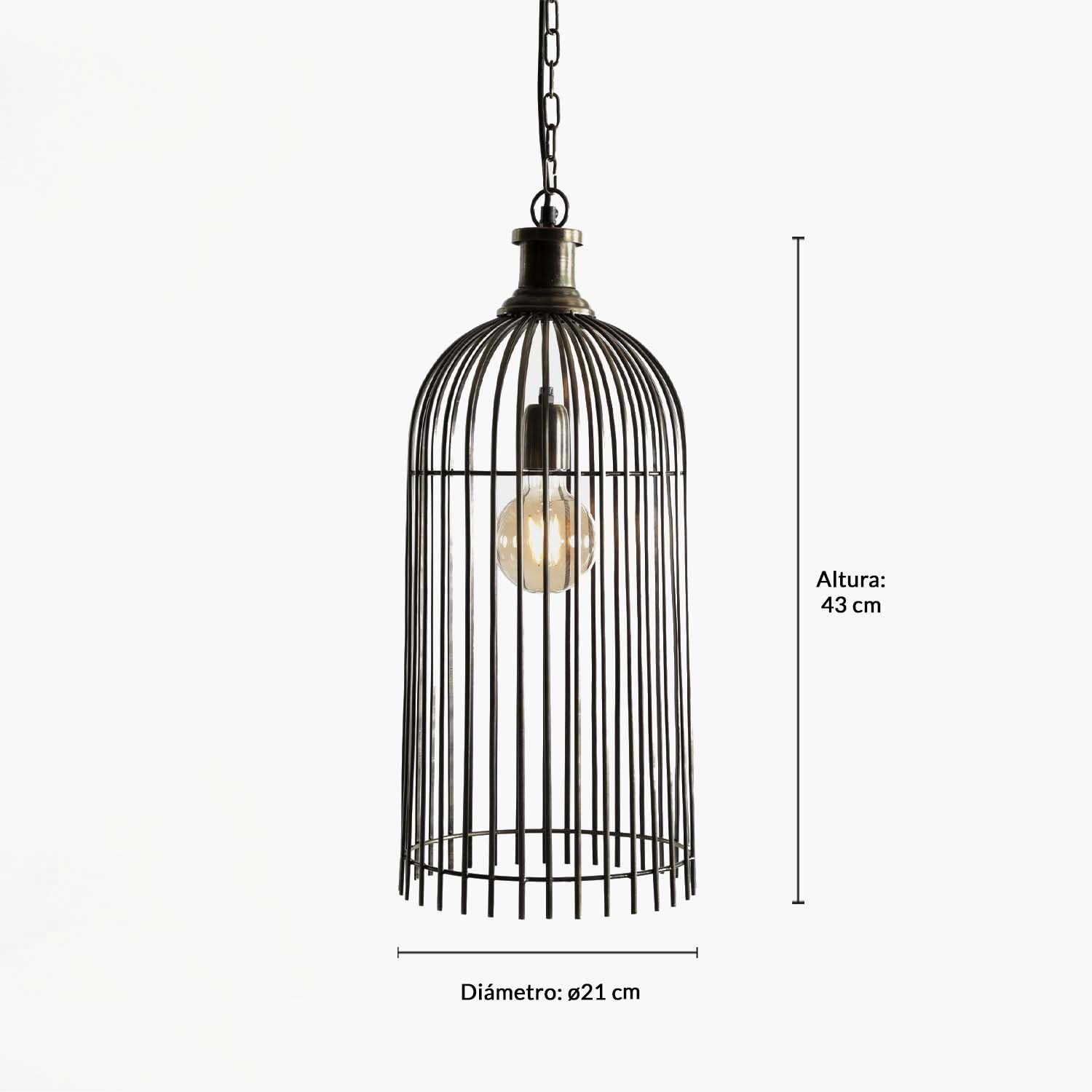 Lámpara de Colgar Finch M Bronce-3