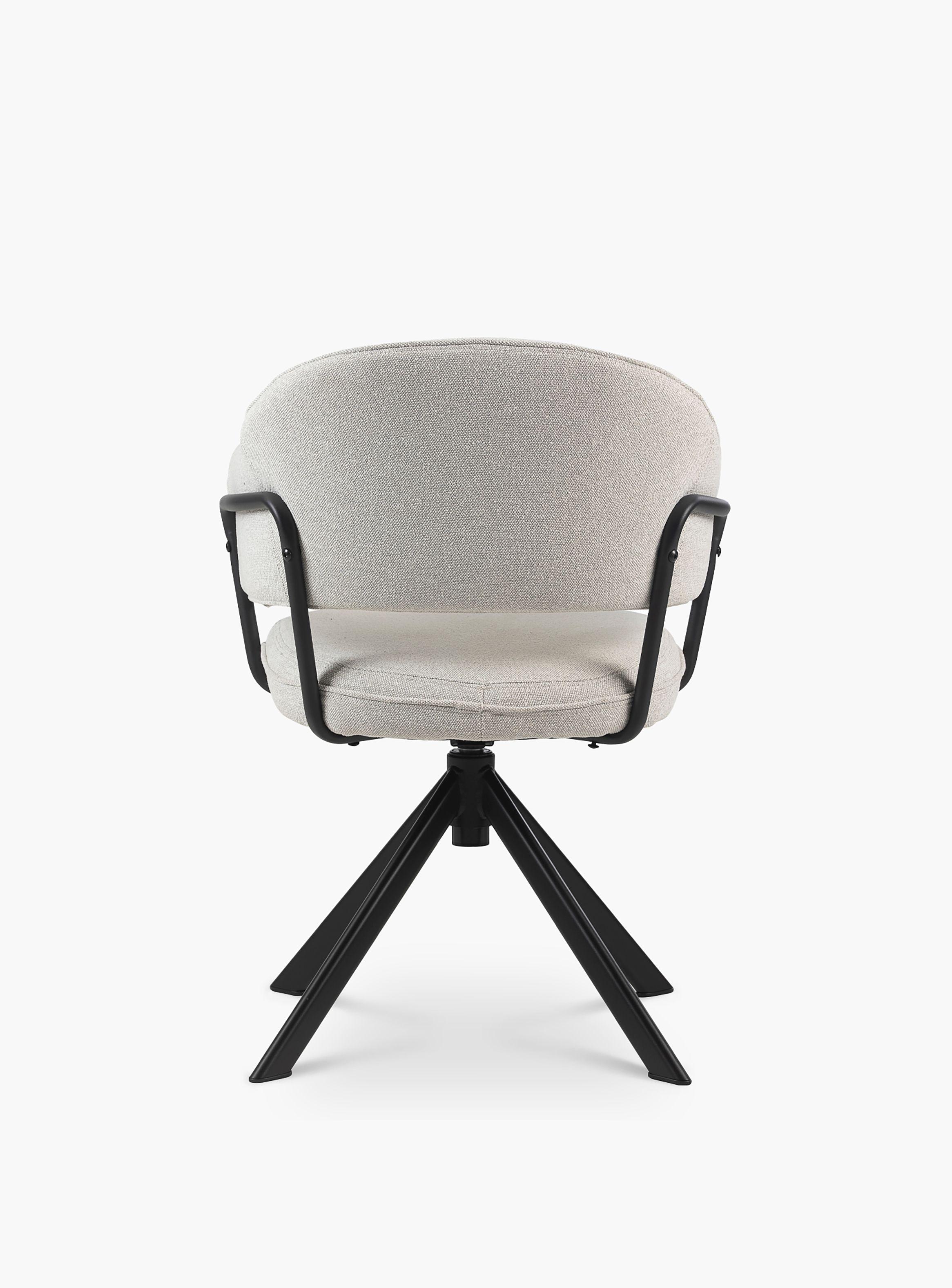 Silla Home Office Stanford Gris Claro Giratoria-4