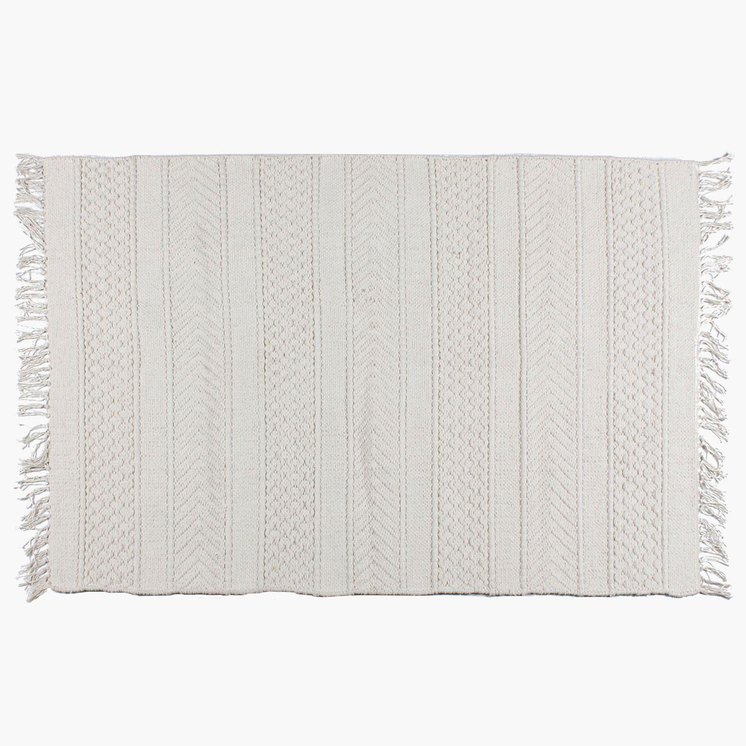 Alfombra Algodon Bartolome 170x240 Blanco-2