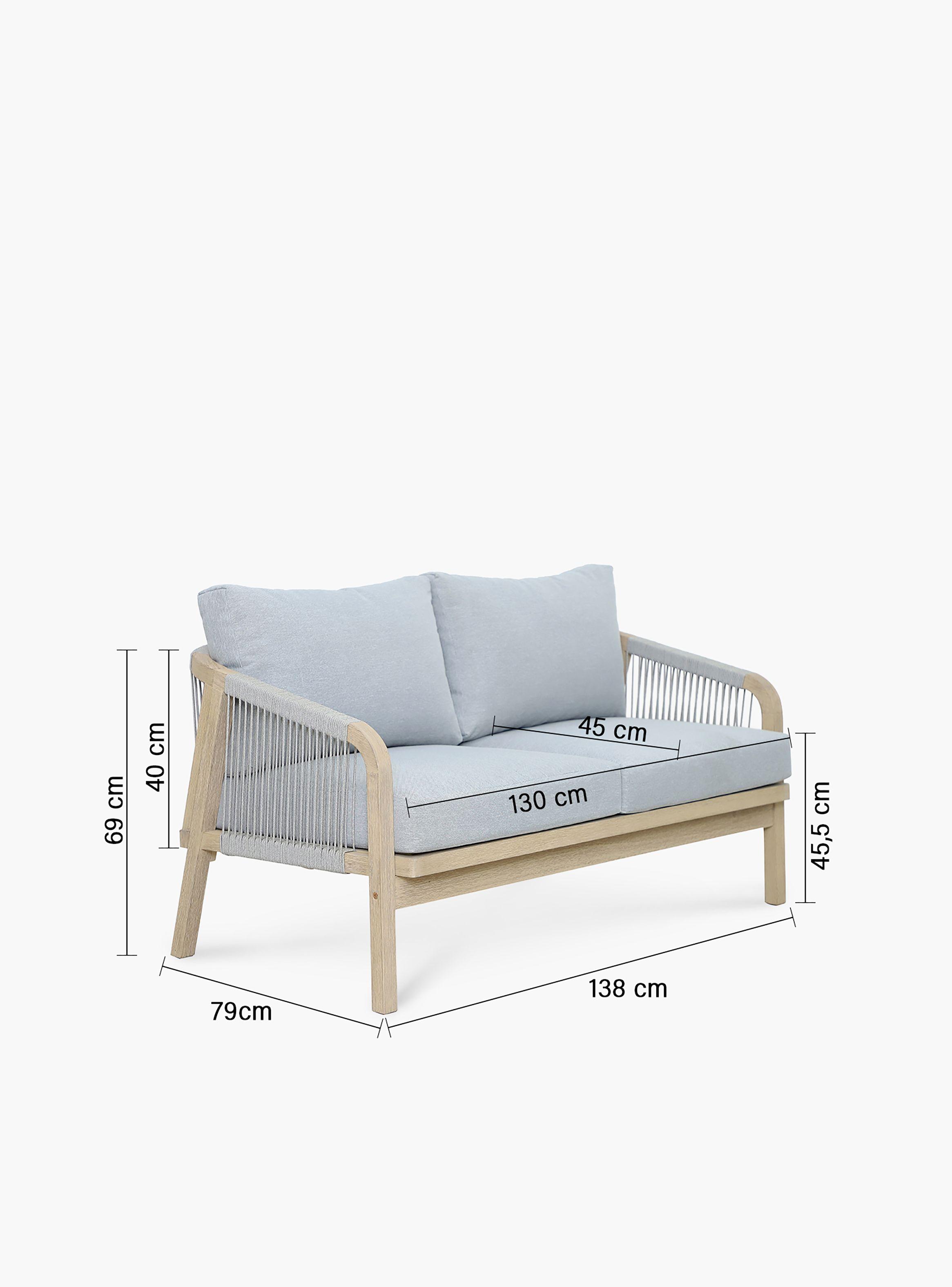 Sofá 2 Cuerpos Floripa Gris Claro-5