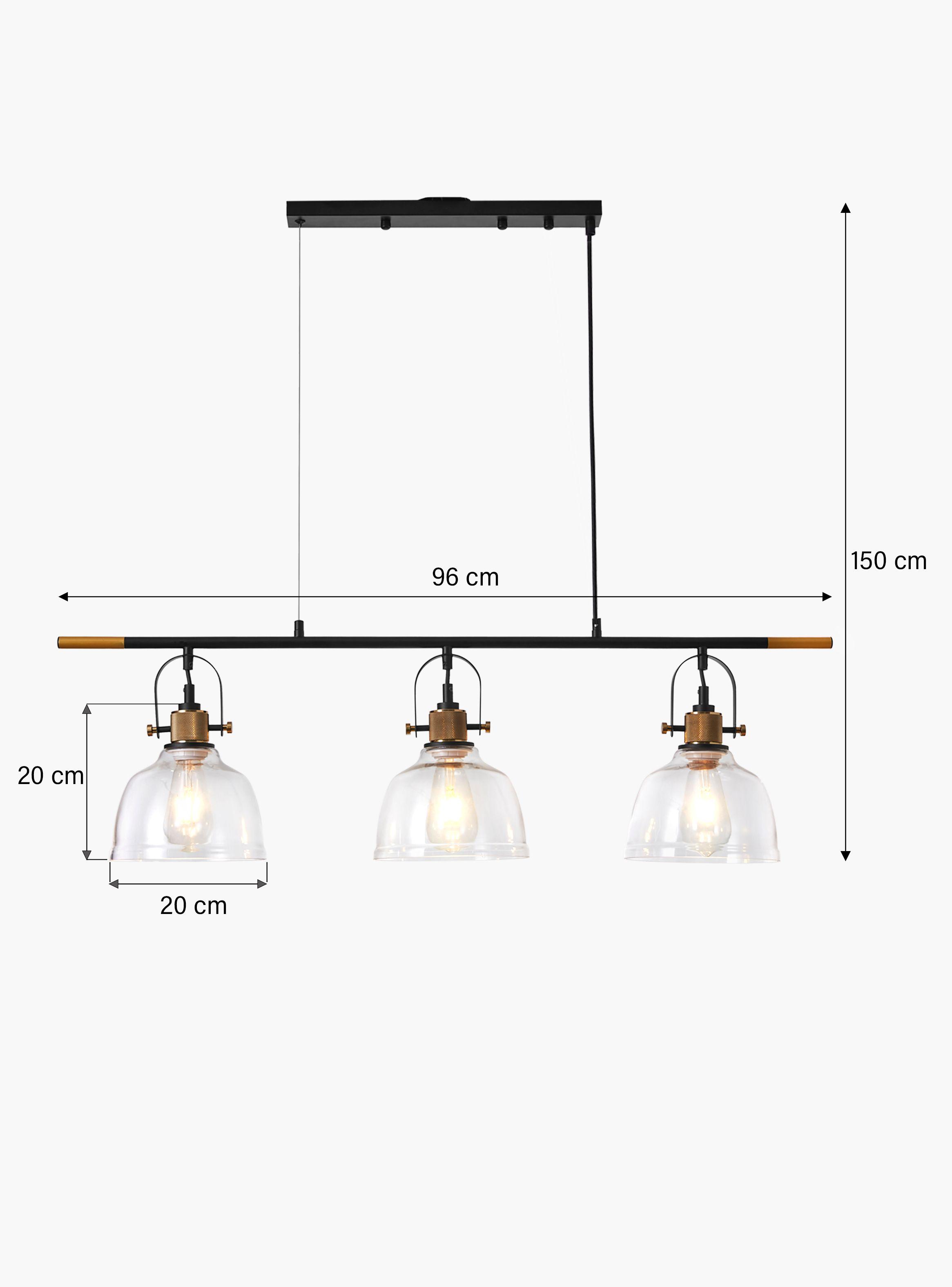 Lámpara de Colgar Mae x3 Vidrio-2