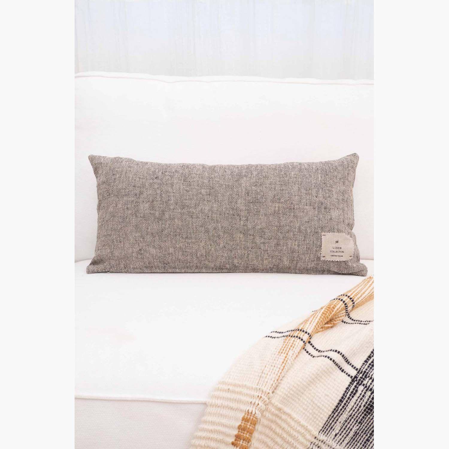 Funda Cojin Leinen 30x60 Gris-2