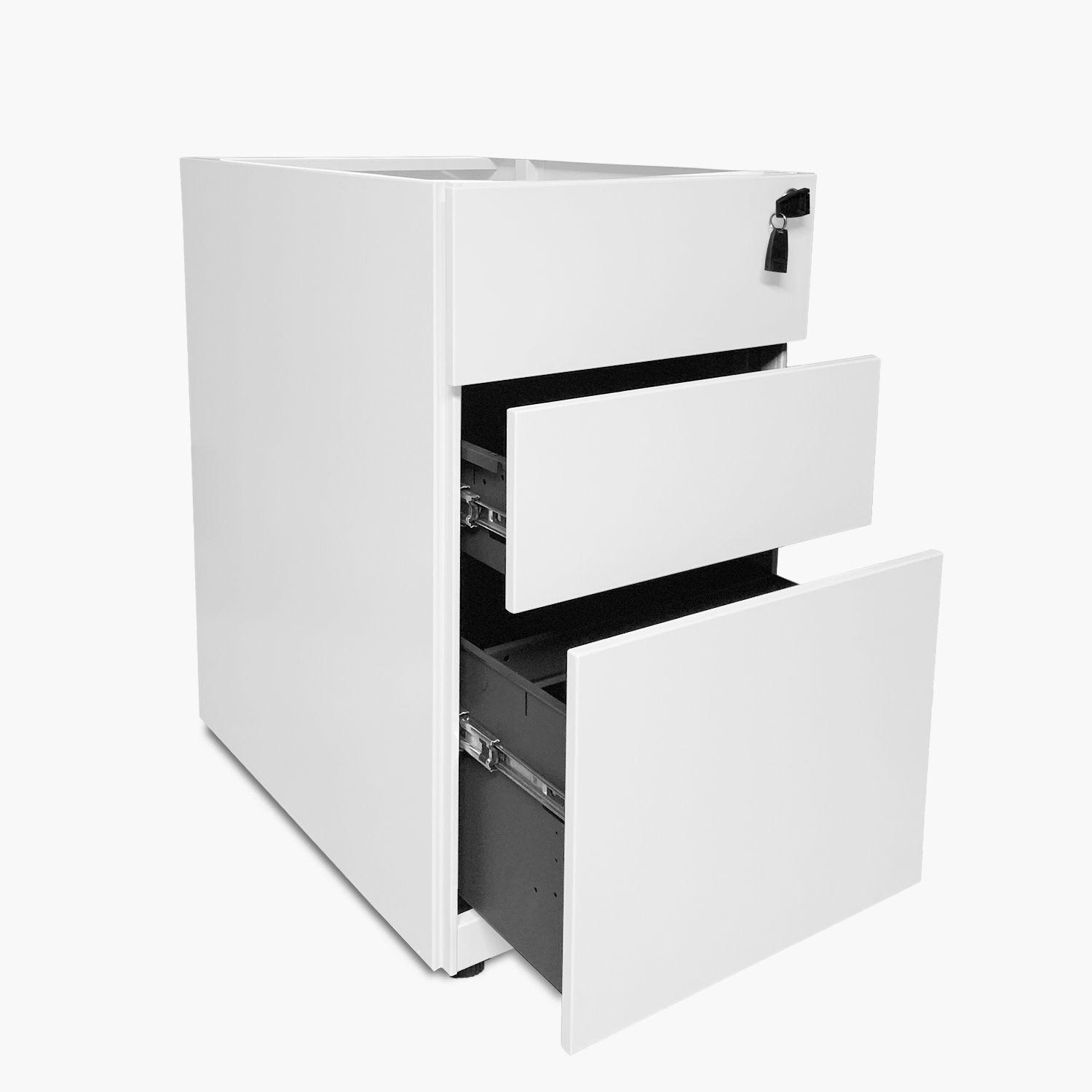 Cajonera Metálica Pedestal Blanco-4