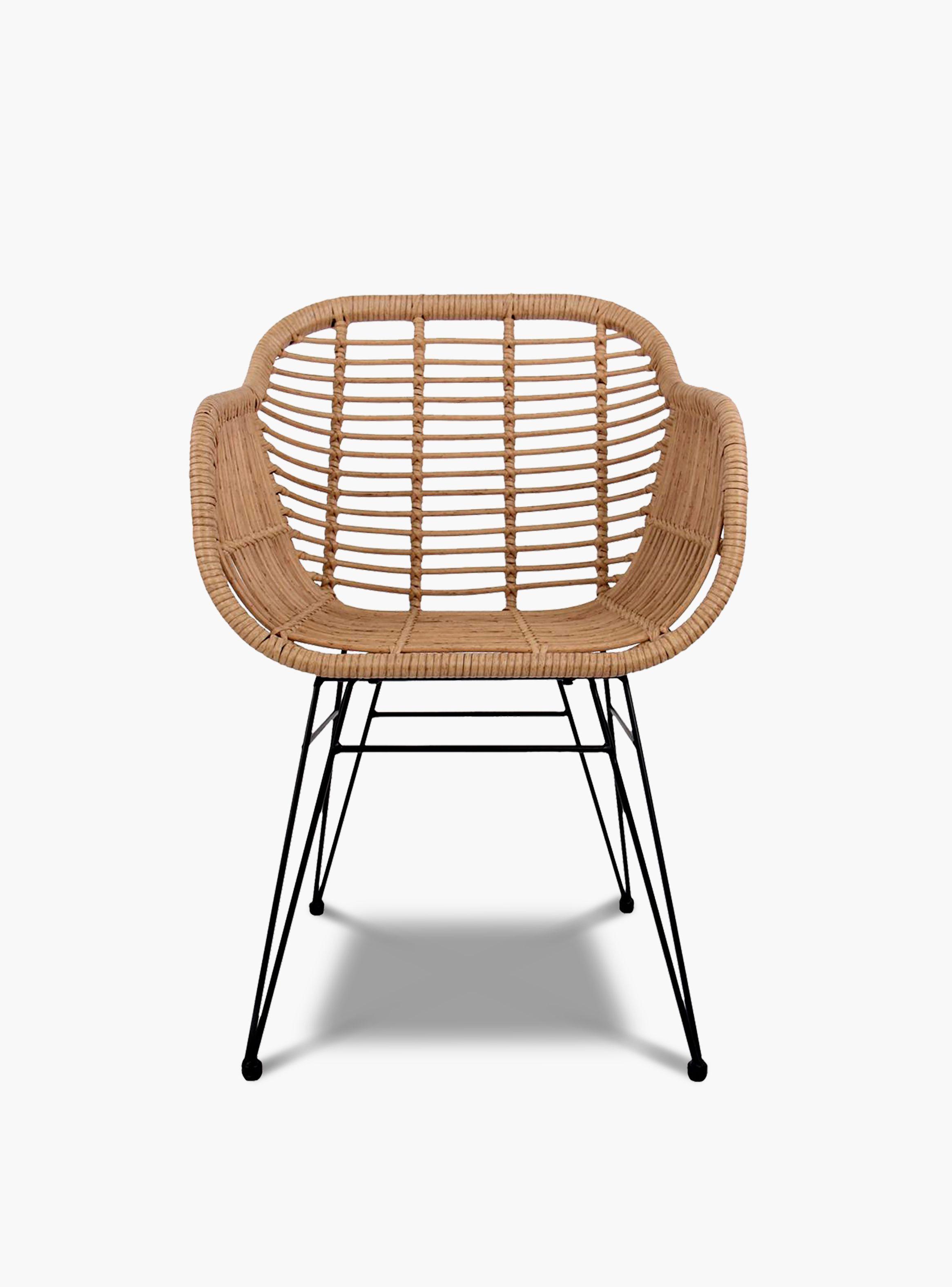 Silla Comedor c/brazo ratan sintetico Creta-0