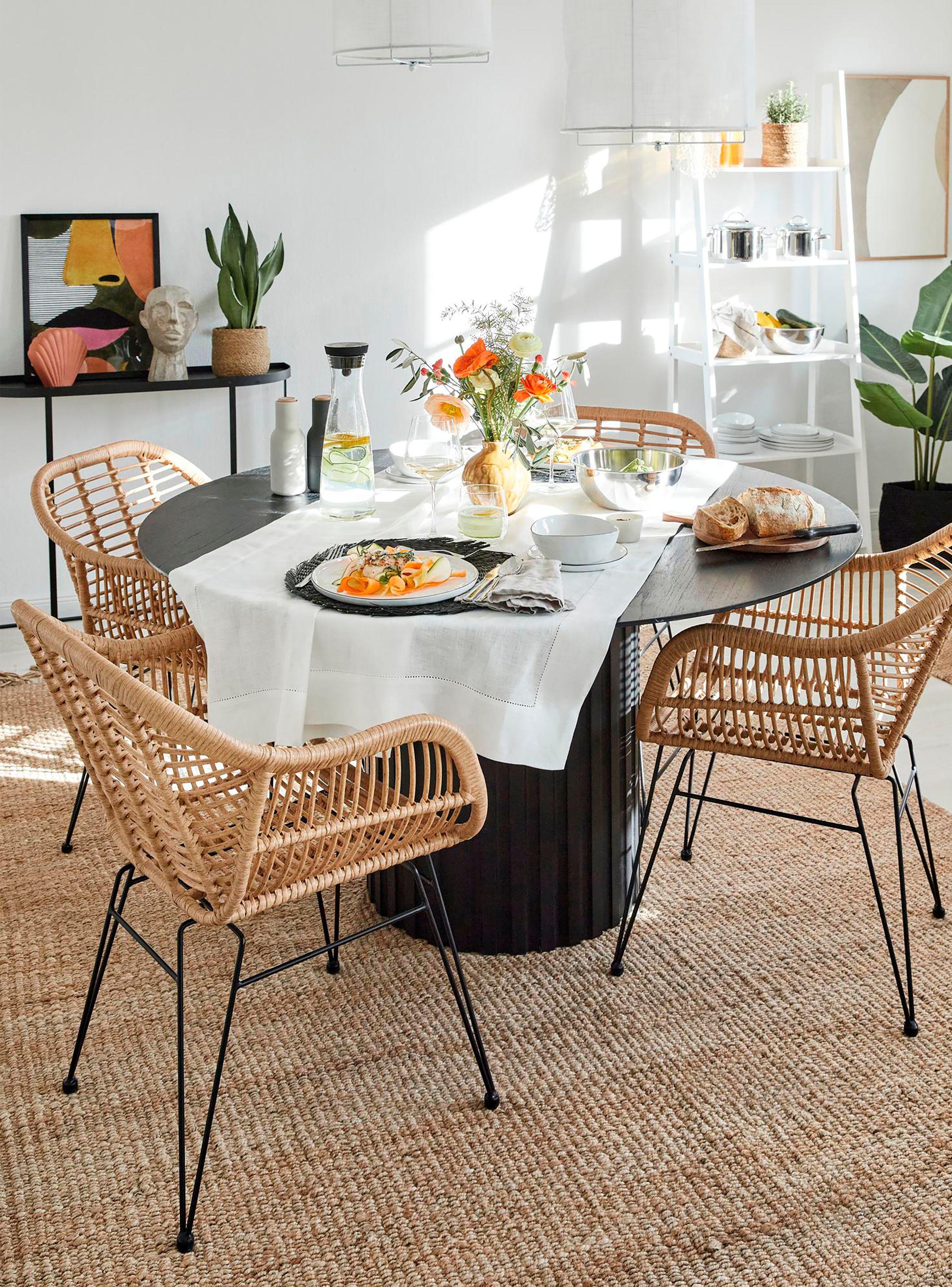 Silla Comedor c/brazo ratan sintetico Creta-1