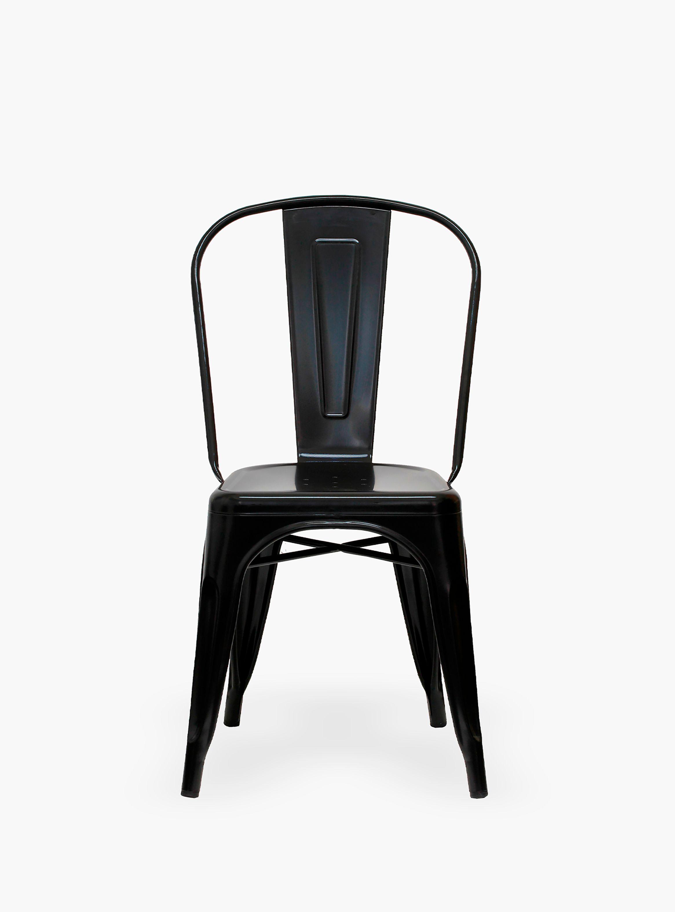 Pack 4 Sillas Tolix Asiento Metal Negro-2