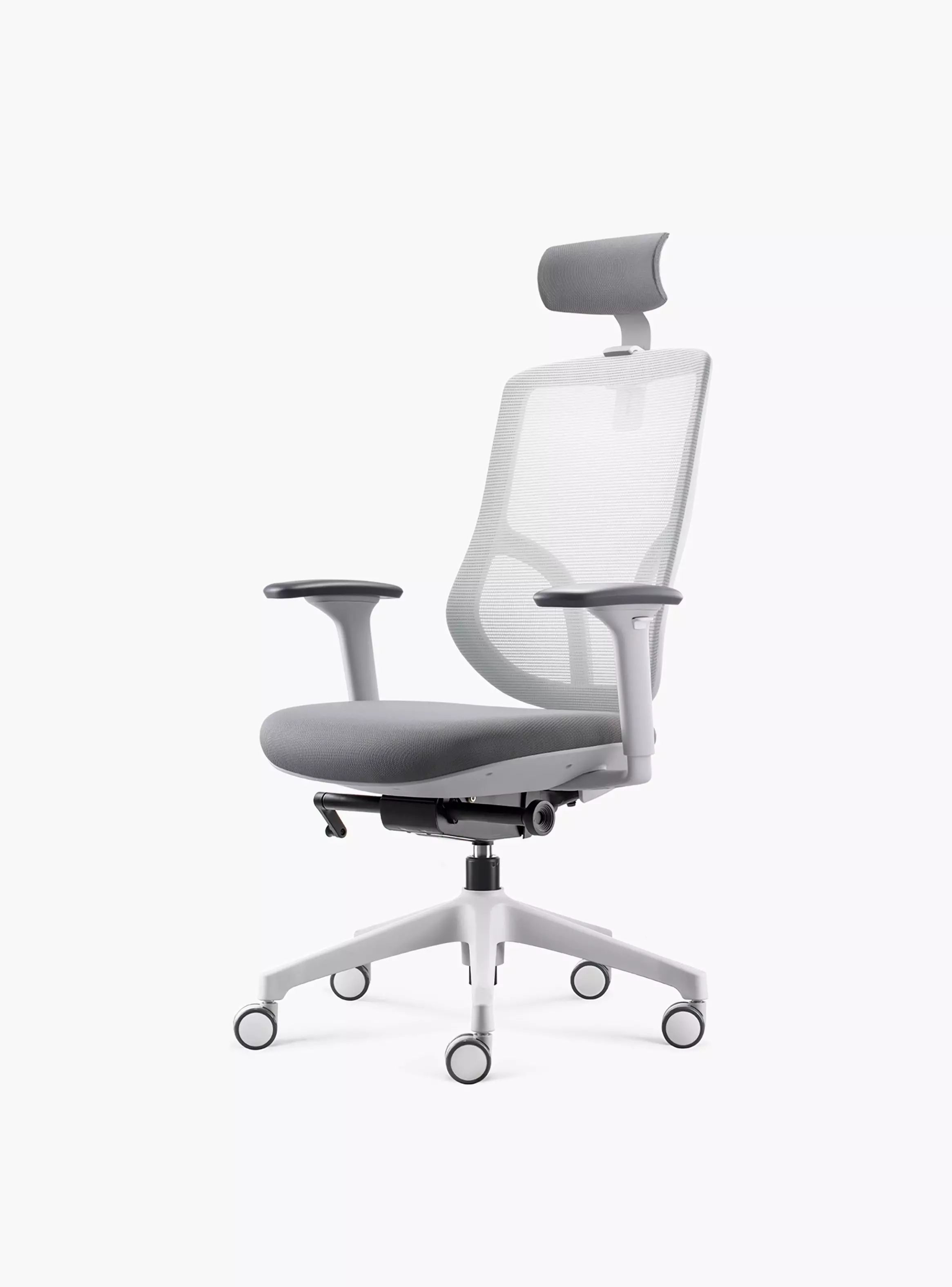 Silla Oficina Chic con cabecero Gris claro-2