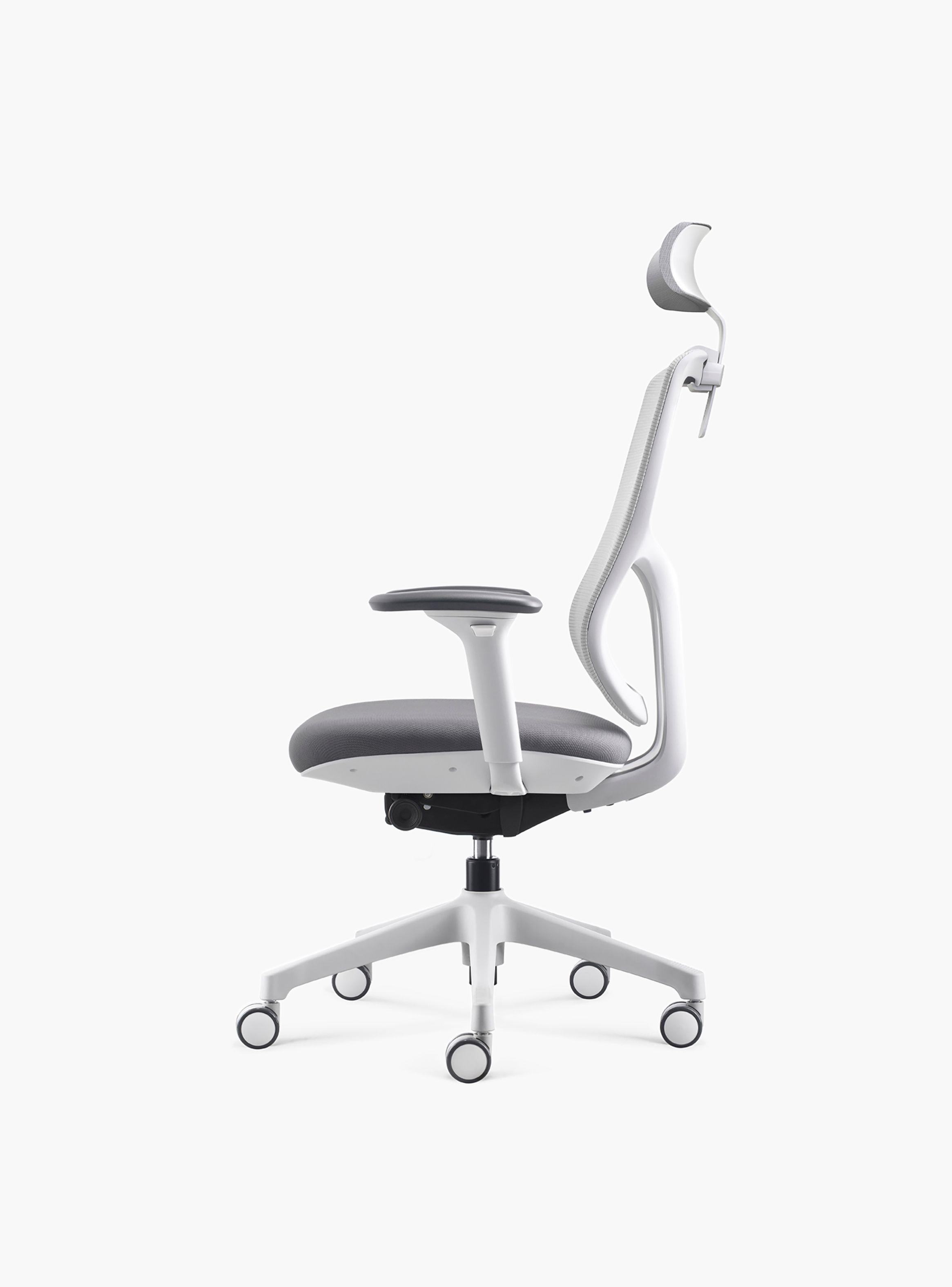 Silla Oficina Chic con cabecero Gris claro-3