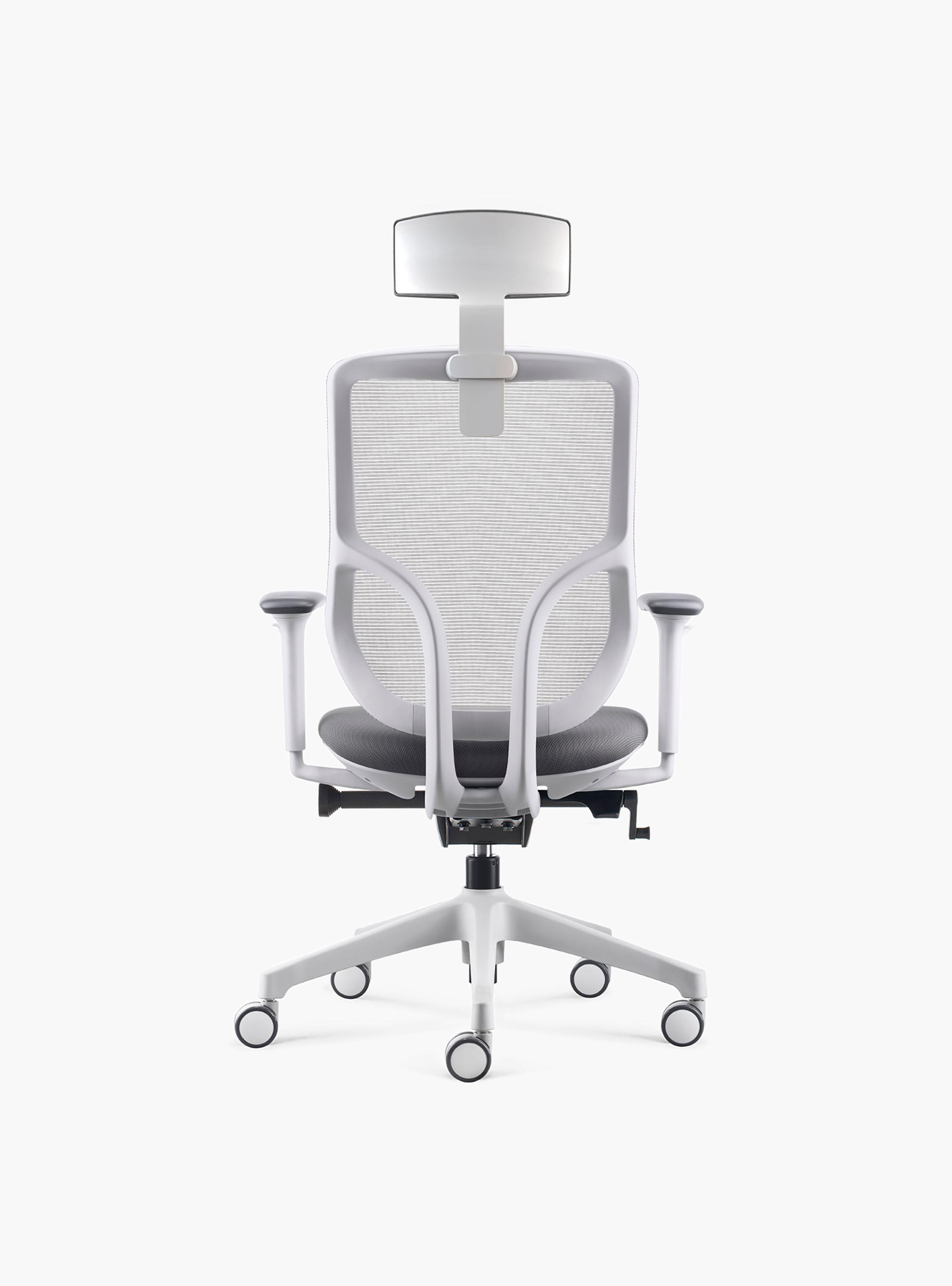 Silla Oficina Chic con cabecero Gris claro-4