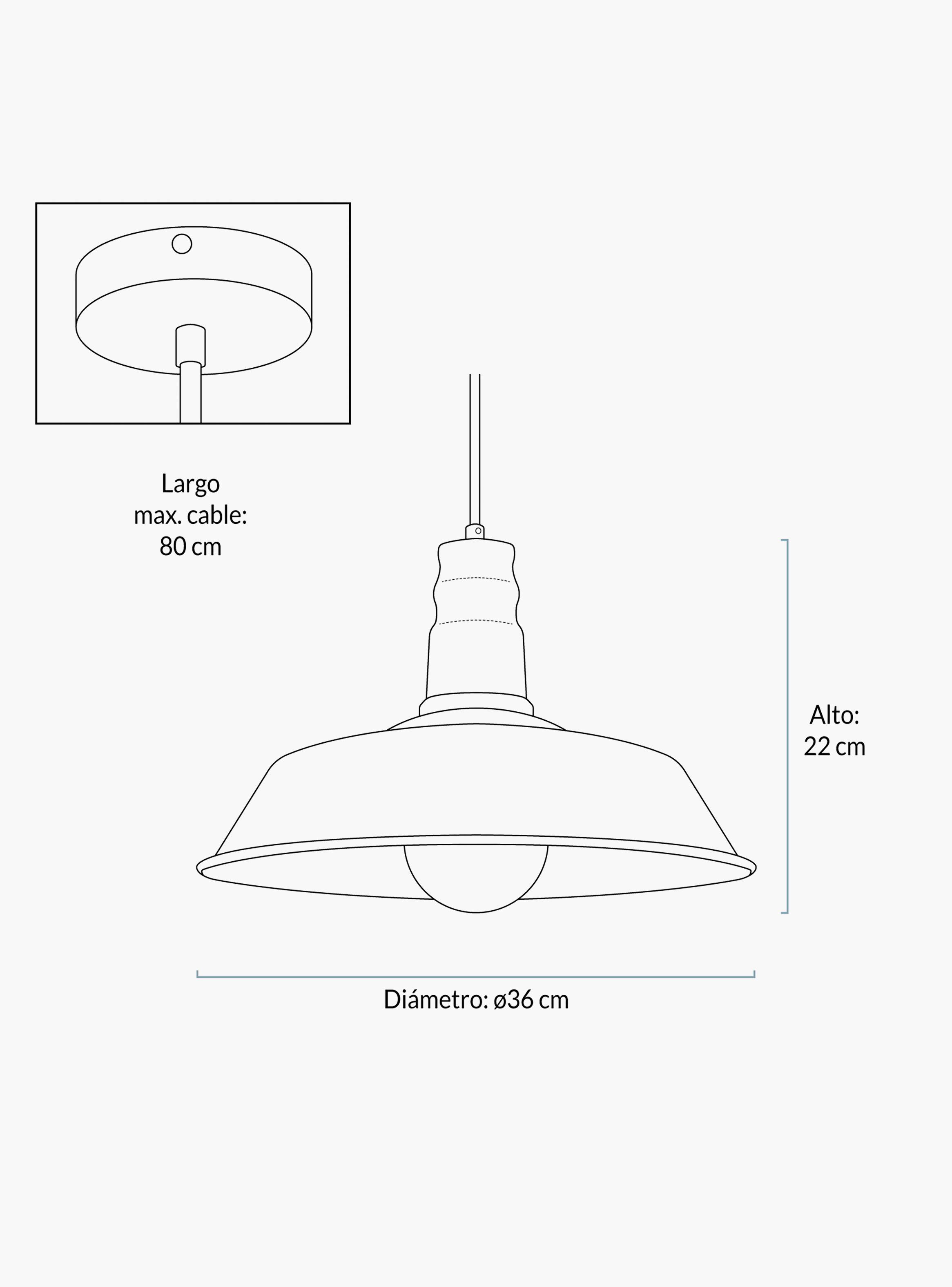 Lámpara de Colgar ISI Blanco-4
