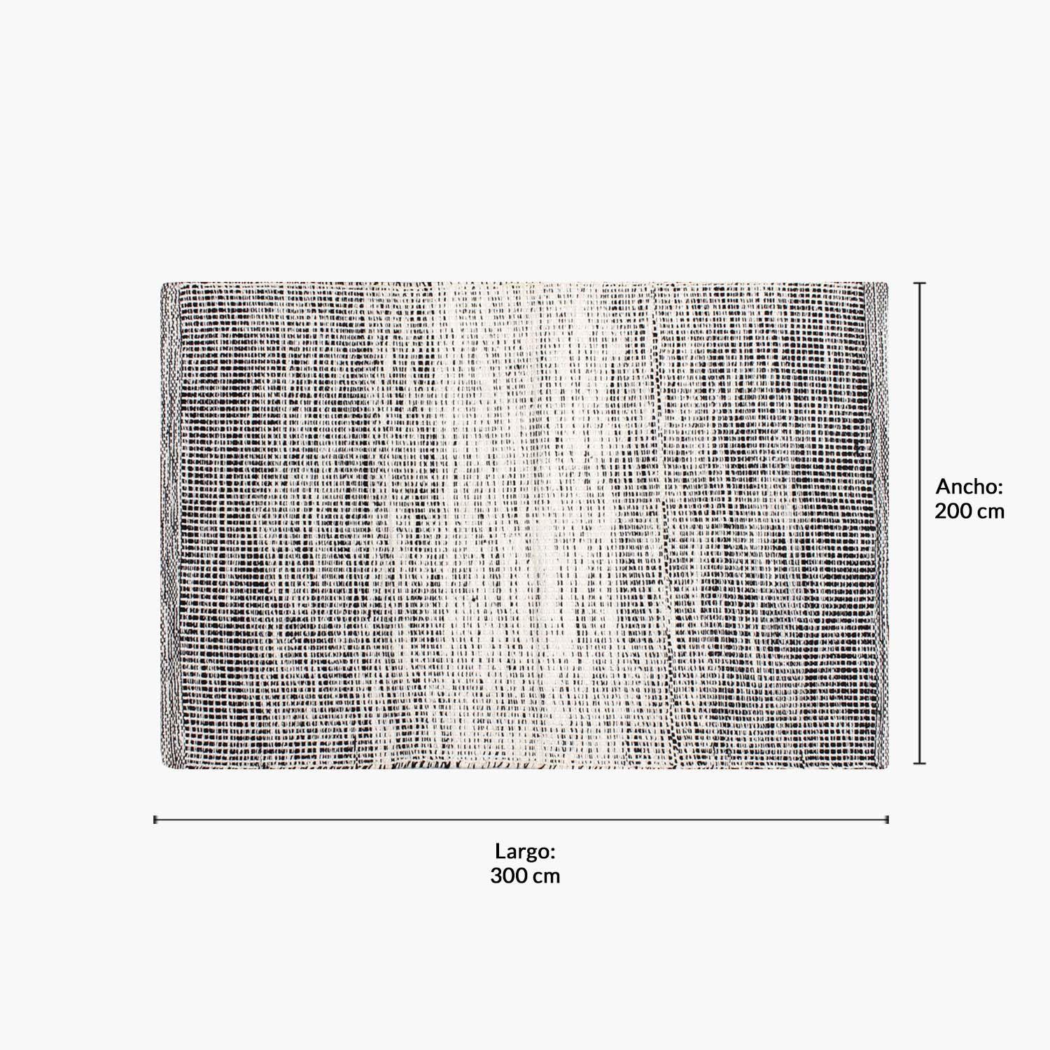 Alfombra Algodon Cairo 200x300 Negro-6