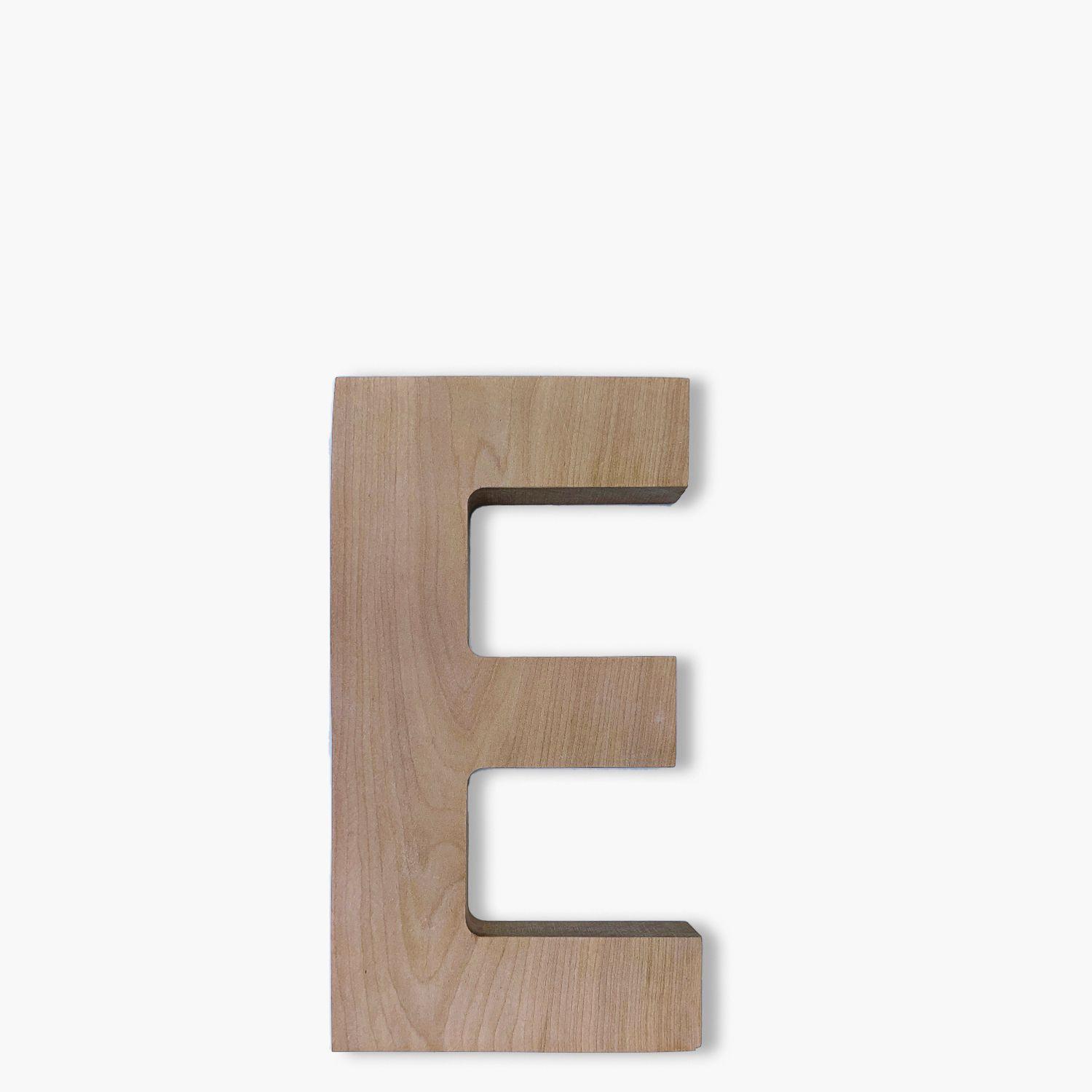 Letra Infantil Madera Inicial E-0