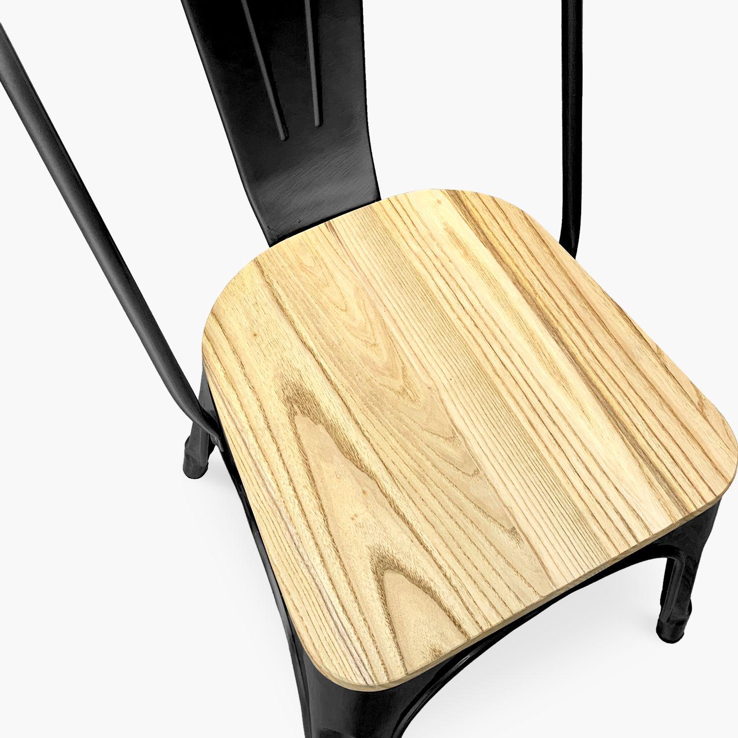 Silla Tolix Madera Negro-4
