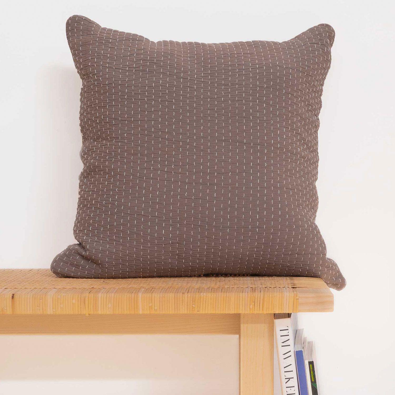 Funda de Cojin Algodón Agata 60x60 Gris-1