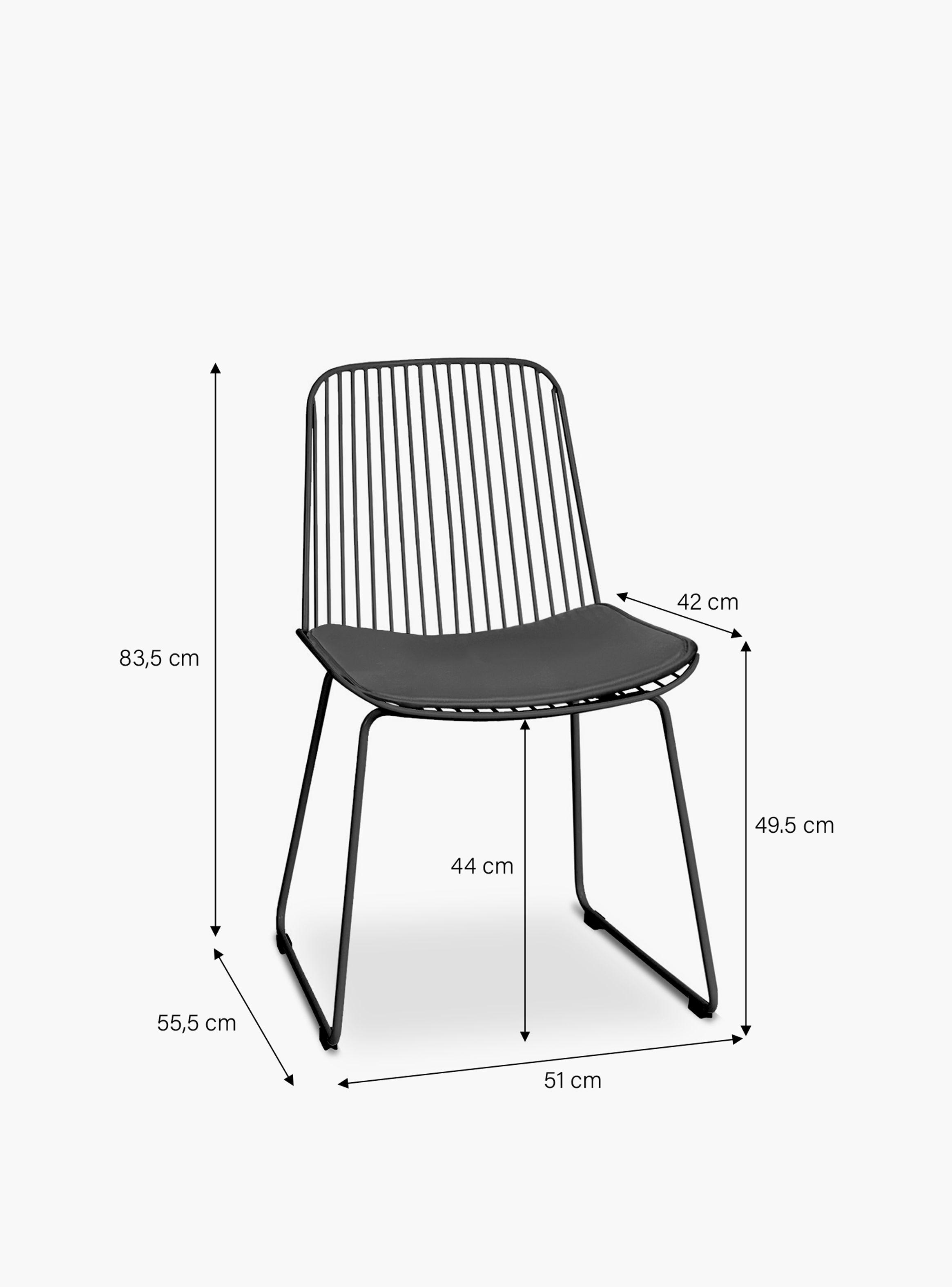 Silla metalica Isabella Negro-5
