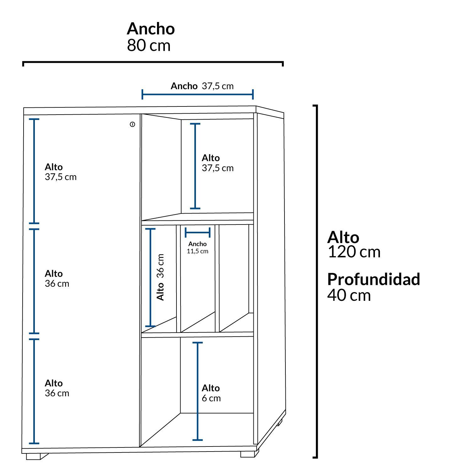 Gabinete Medio con Librero 1 Puerta-6