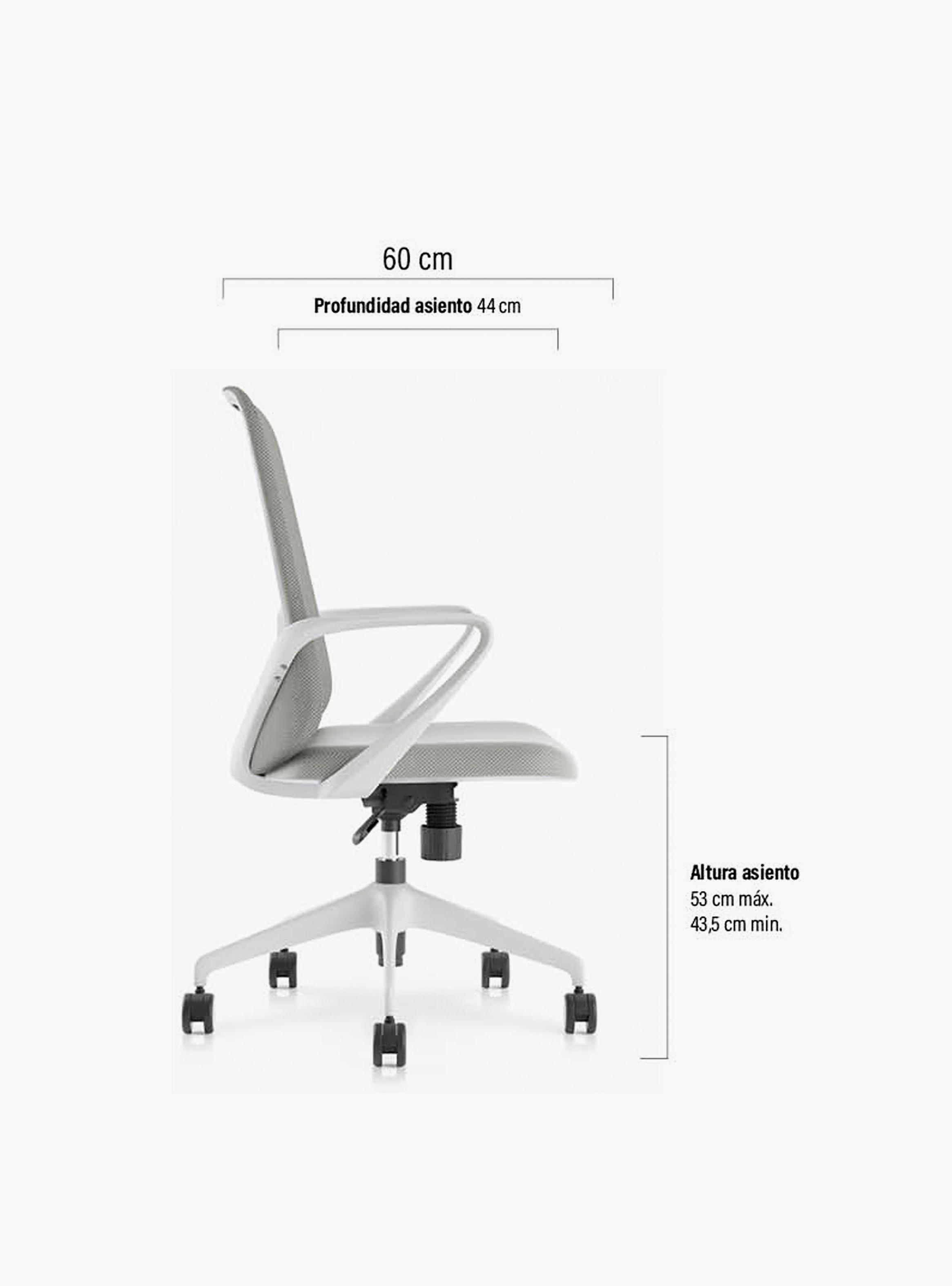 Silla Ejecutiva Oficina Vic Gris Claro-6