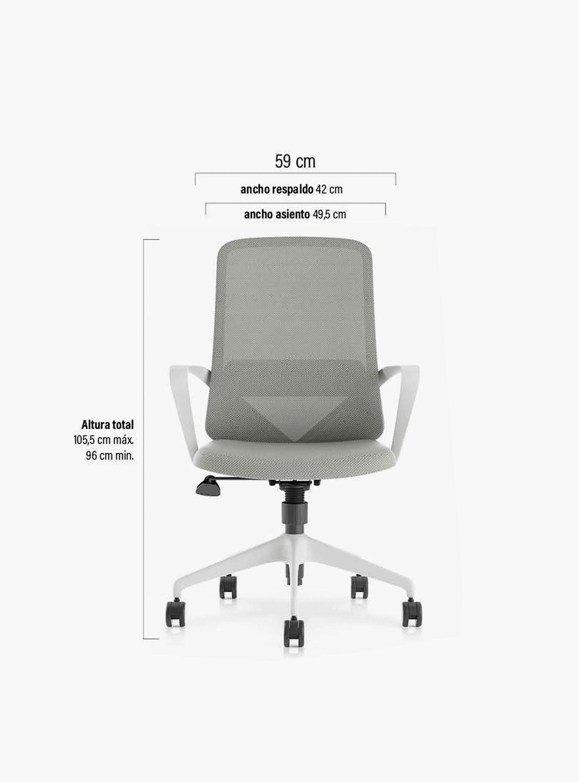 Silla Ejecutiva Oficina Vic Gris Claro-7