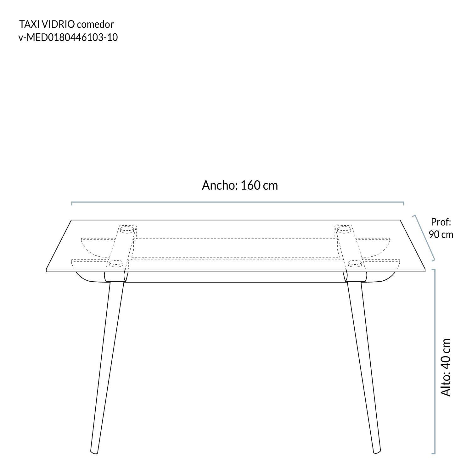 Mesa de comedor Taxi Vidrio-3