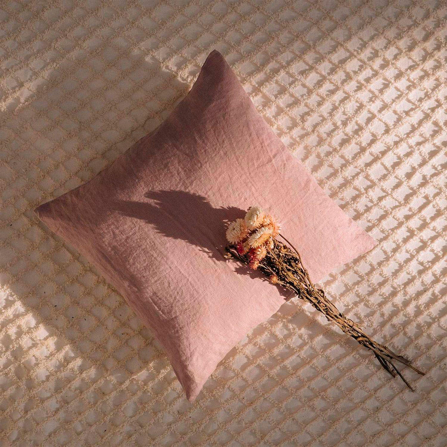 Funda Cojin Lino 45x45 Rosado-2