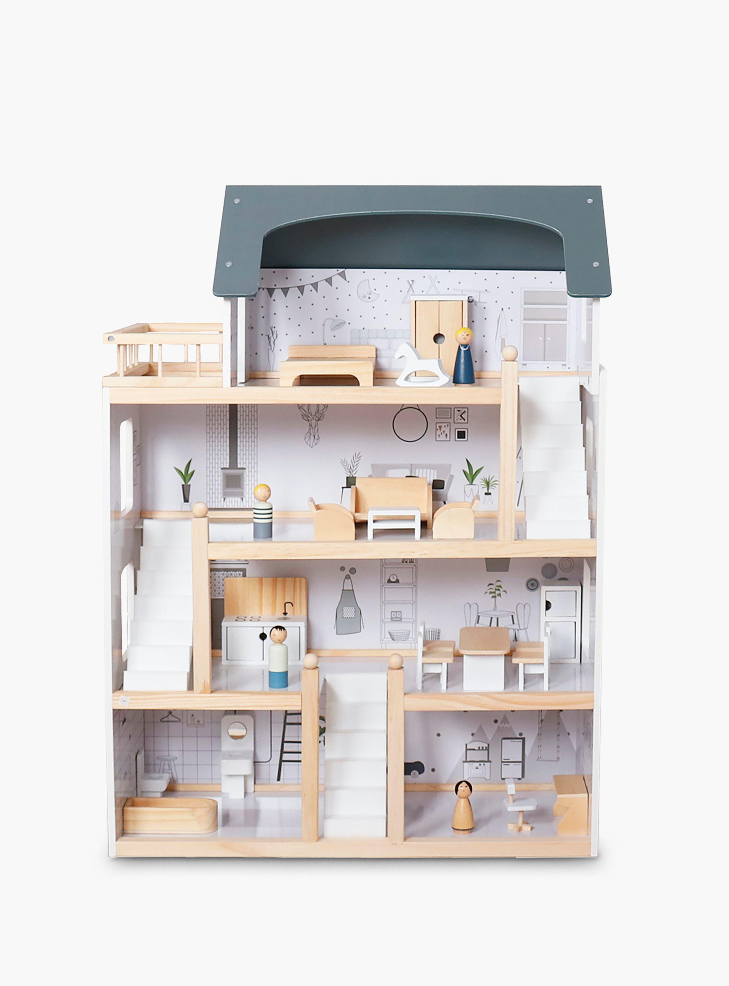 Casita de Muñecas Infantil de Madera Agustina Multicolor-0