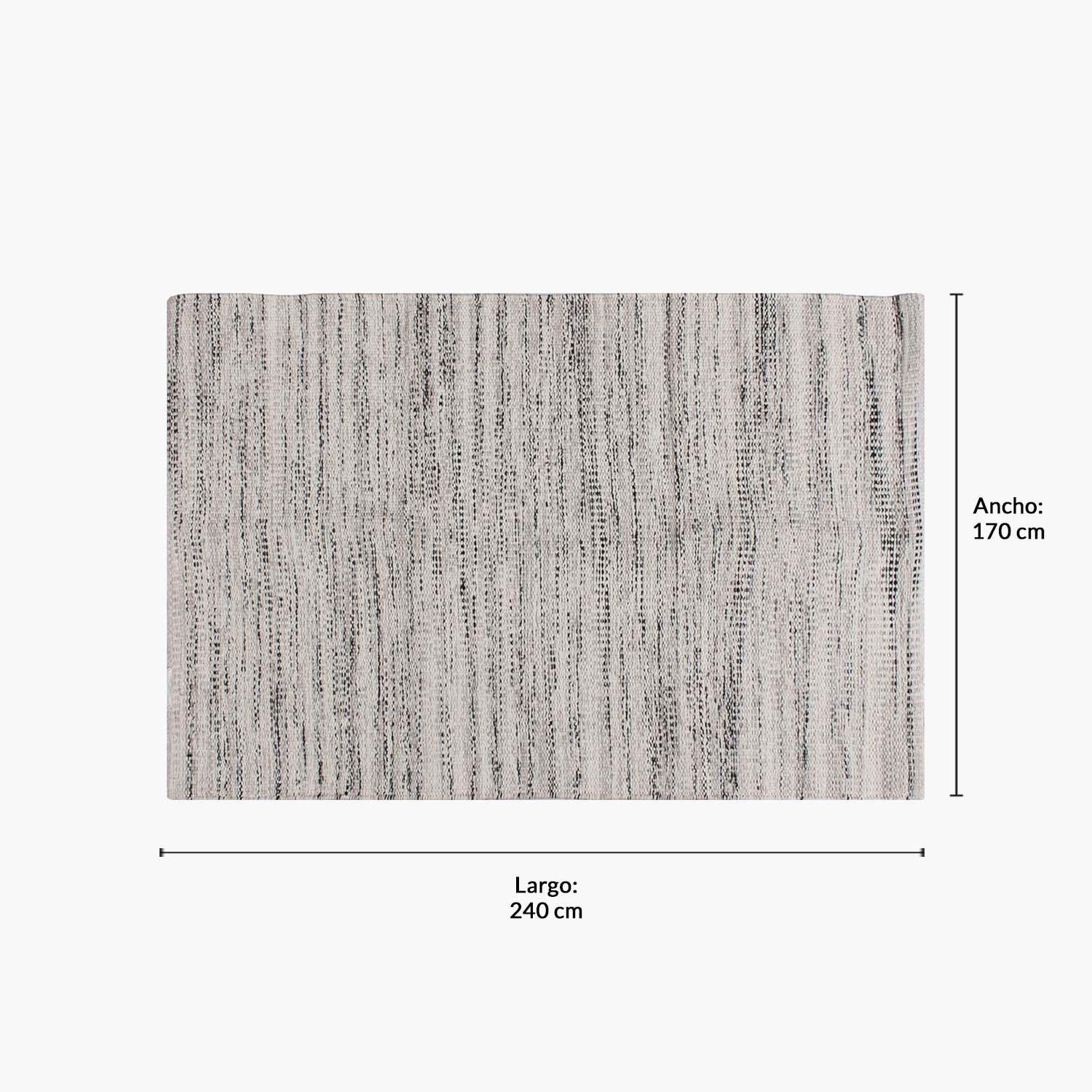 Alfombra Algodon Siwa 170x240 Gris-5