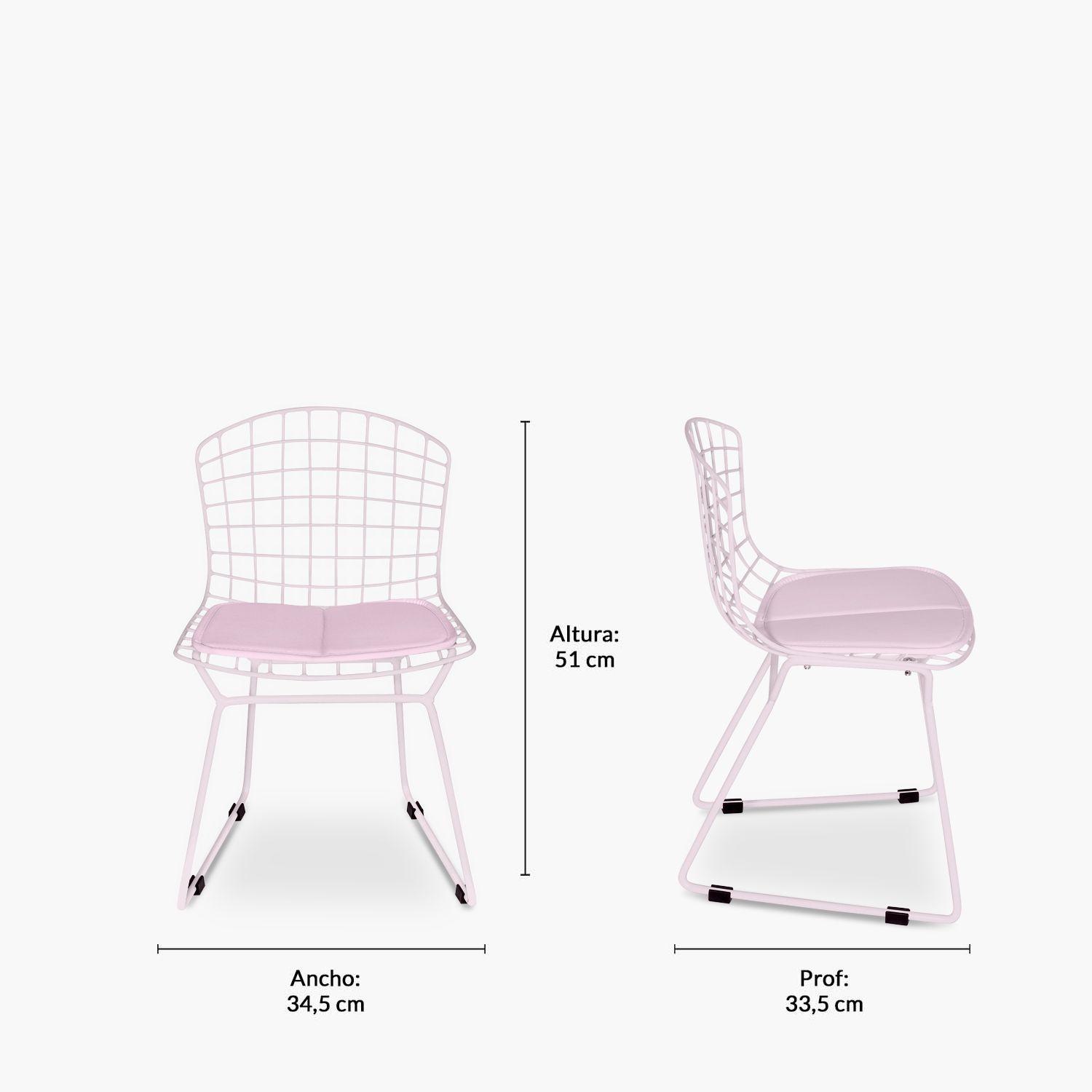 Silla Bertoia Kids Rosado-3