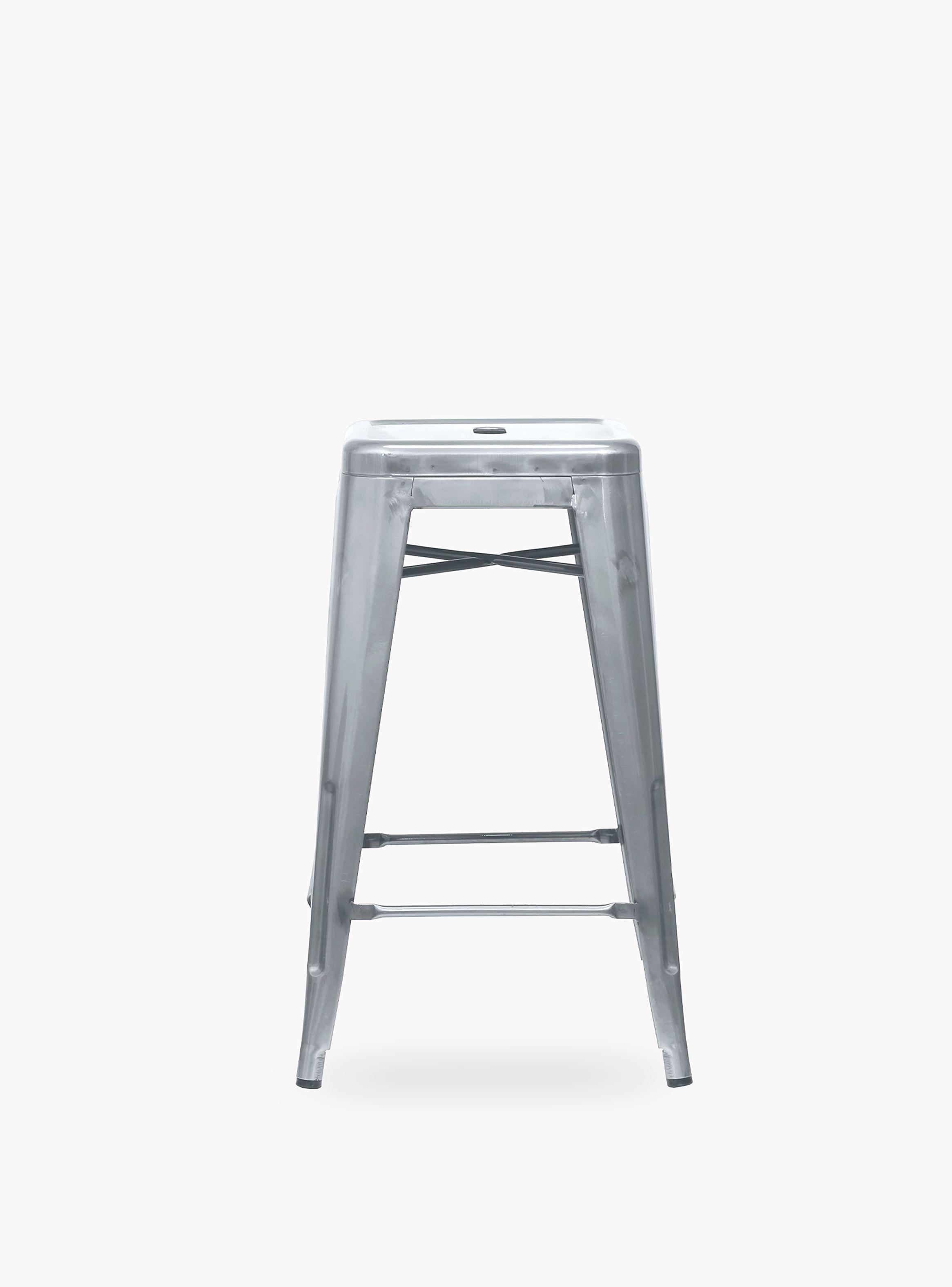 Taburete Medio 67 Tolix Plata-2