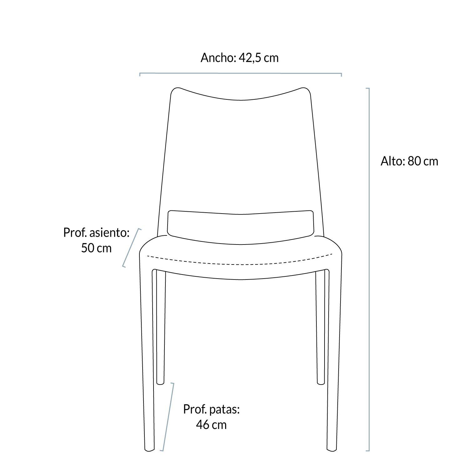 Silla plastico para exterior Todi Blanco-4