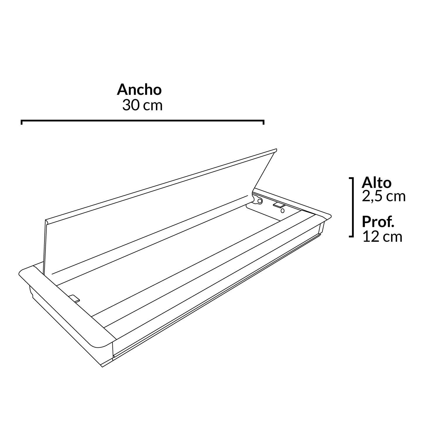 Pasacables Rectangular Gris claro-2