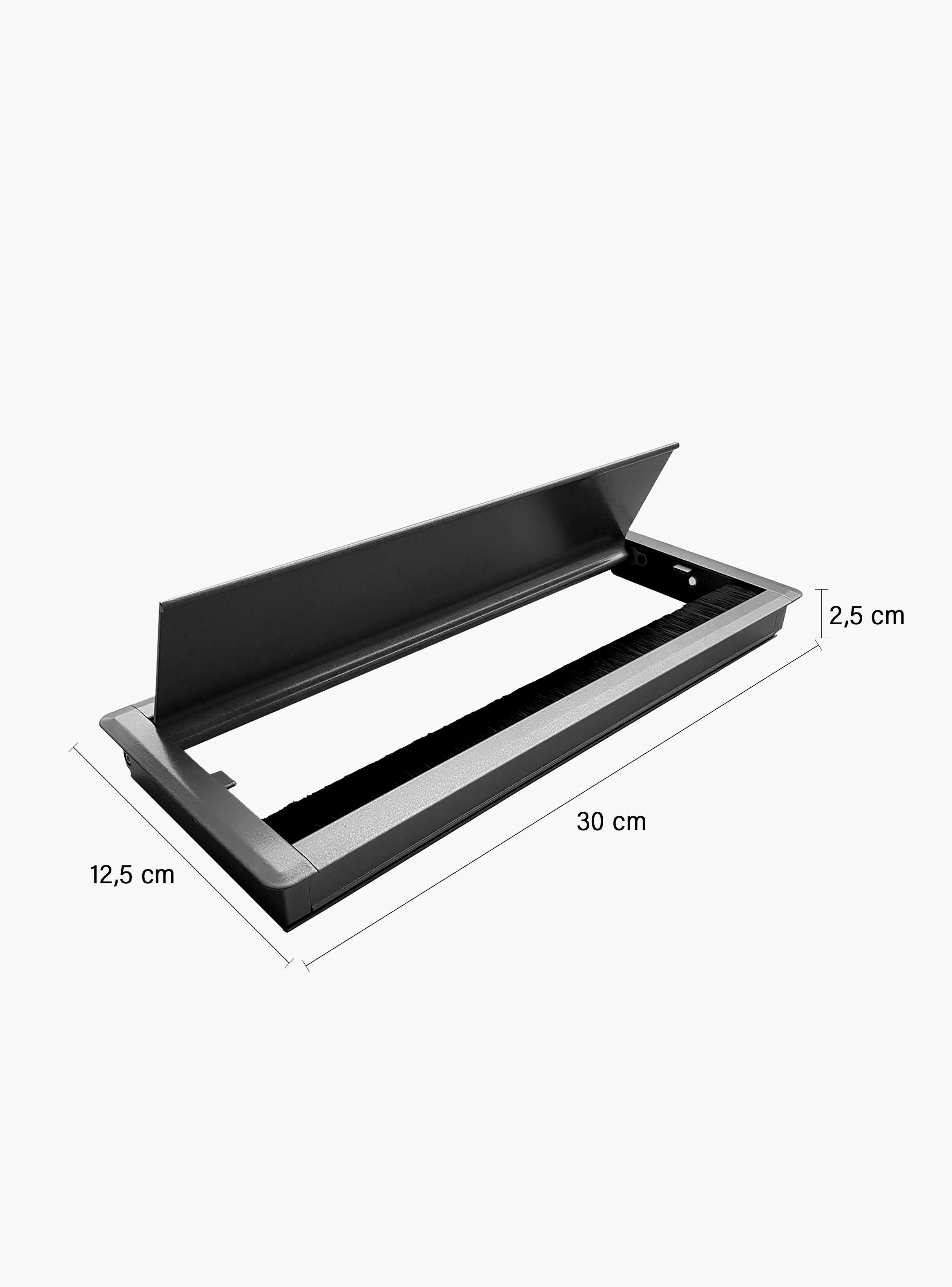 Pasacables Rectangular Gris claro-2