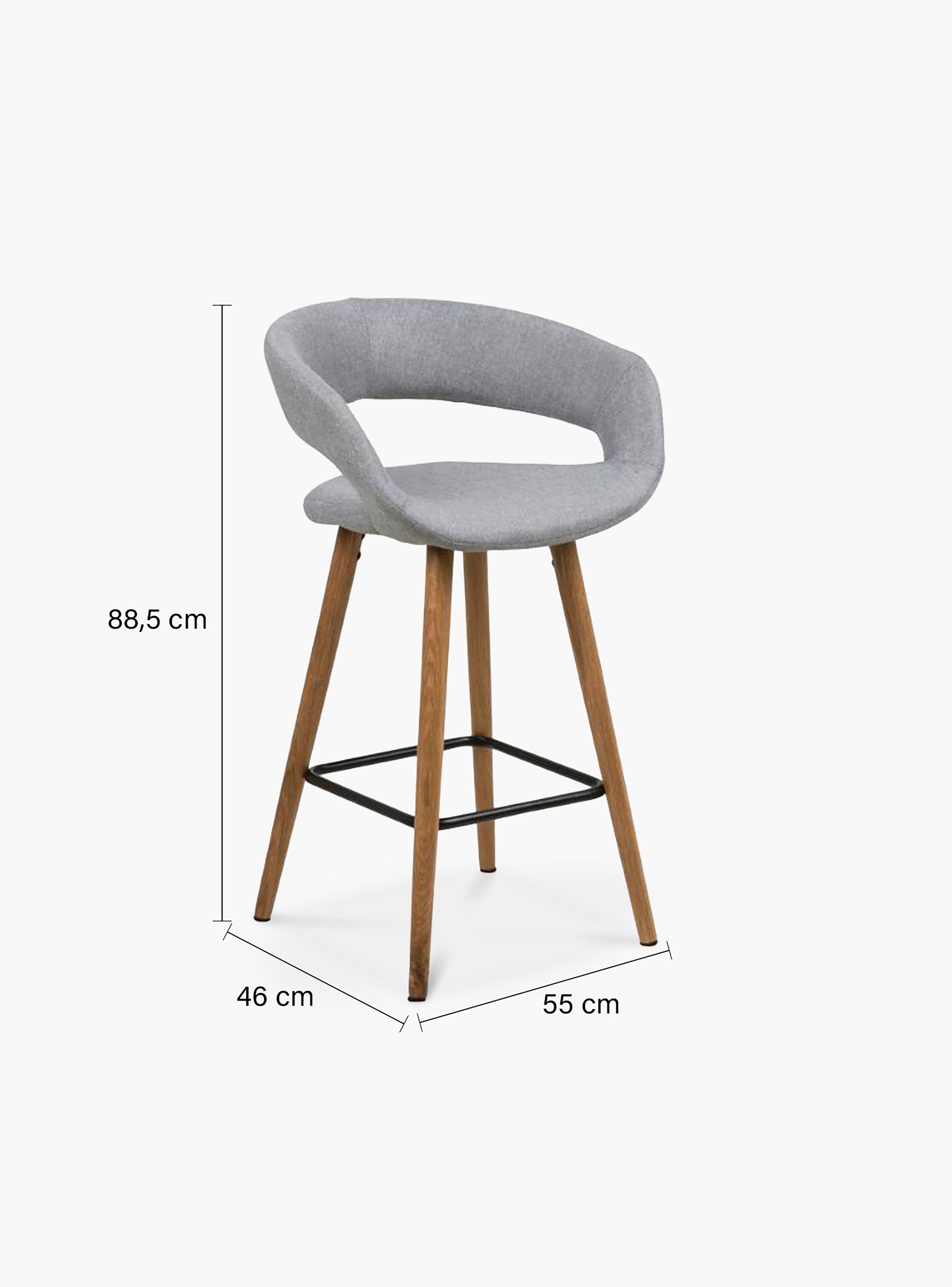Taburete Medio 66 Tapiz Grace Gris-9