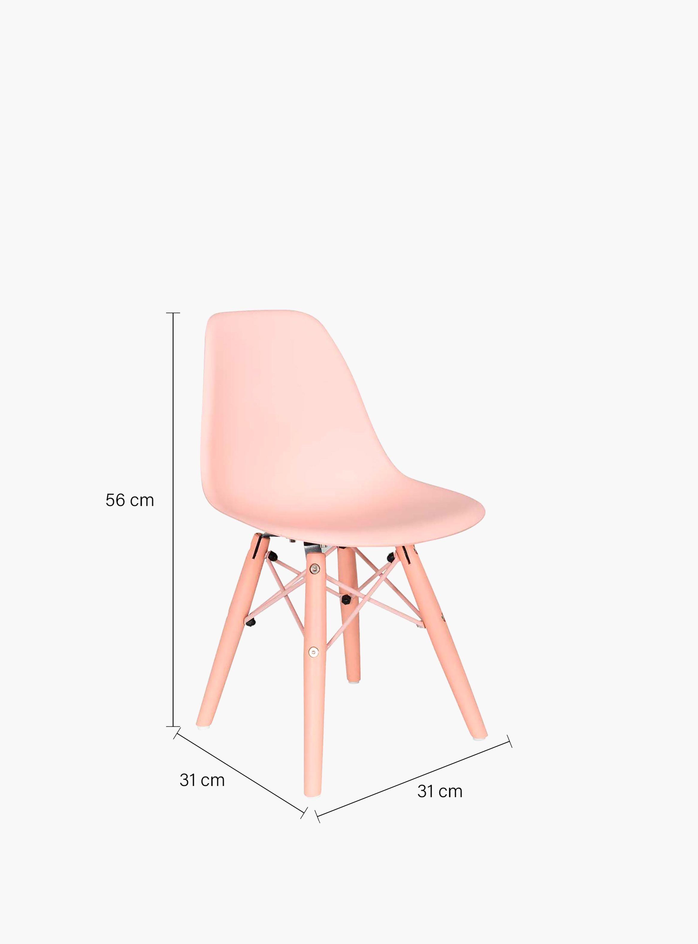 Silla Niños Eames DSW Full Rosado (Réplica)-3